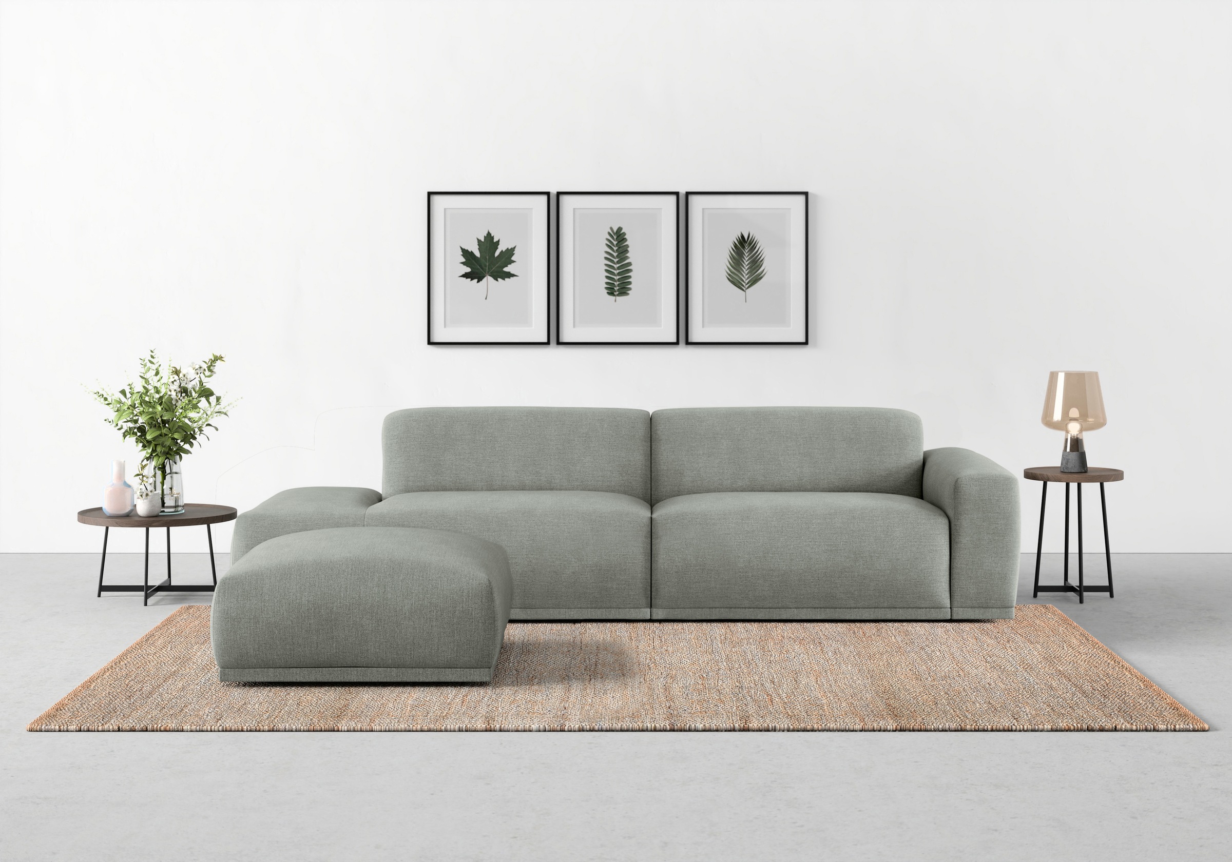 TRENDMANUFAKTUR Big-Sofa »Braga, mit hochwertigem Kaltschaum, Megasofa, in Cord erhältlich«, modernes Big-Sofa, Couch mit hohem Sitzkomfort, 277/72/107 cm (B/H/T)