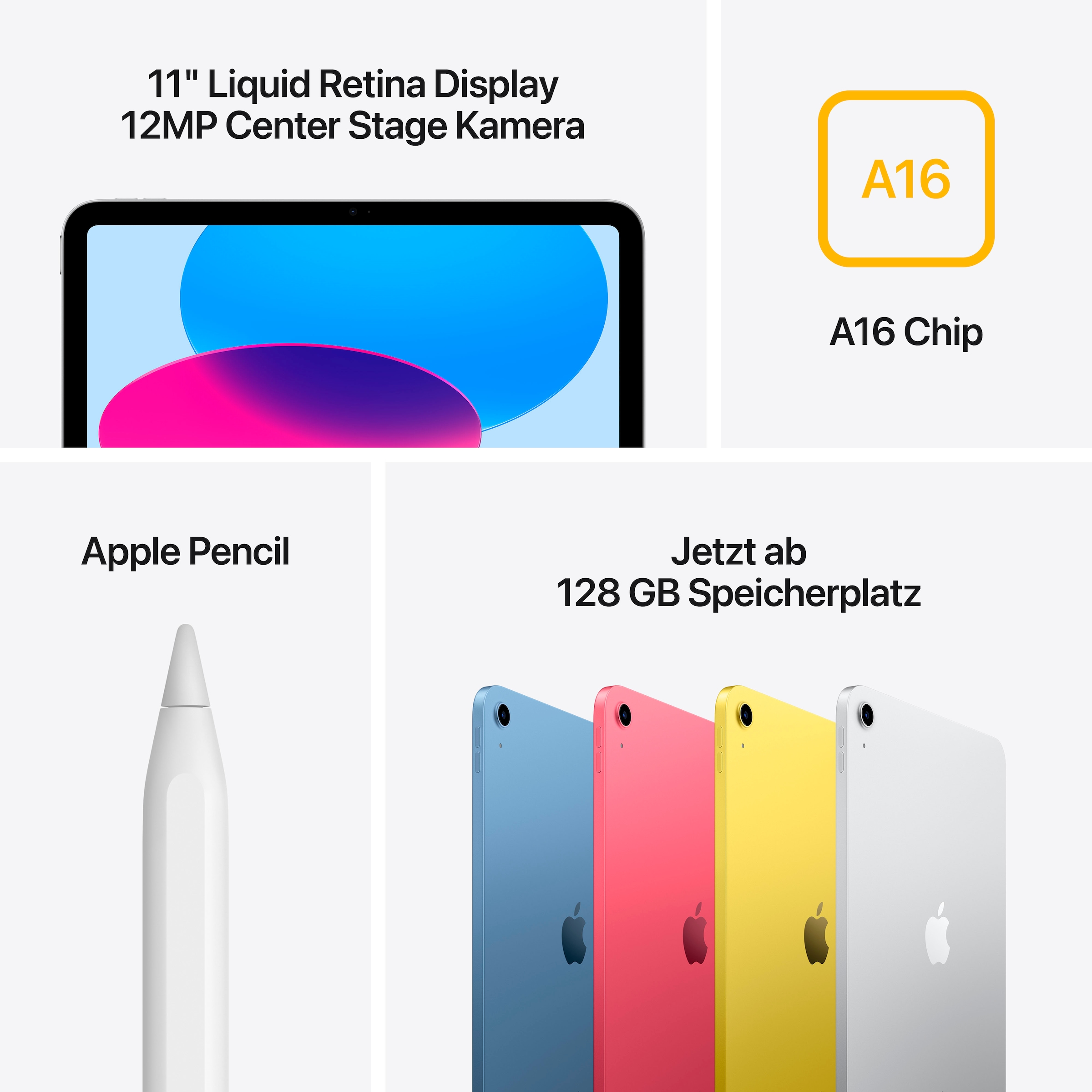 Apple Tablet »11" iPad Wi-Fi + Cellular (2025)«, (27,59 cm / 10,86 Zoll), iPadOS, Retina, 5G,)