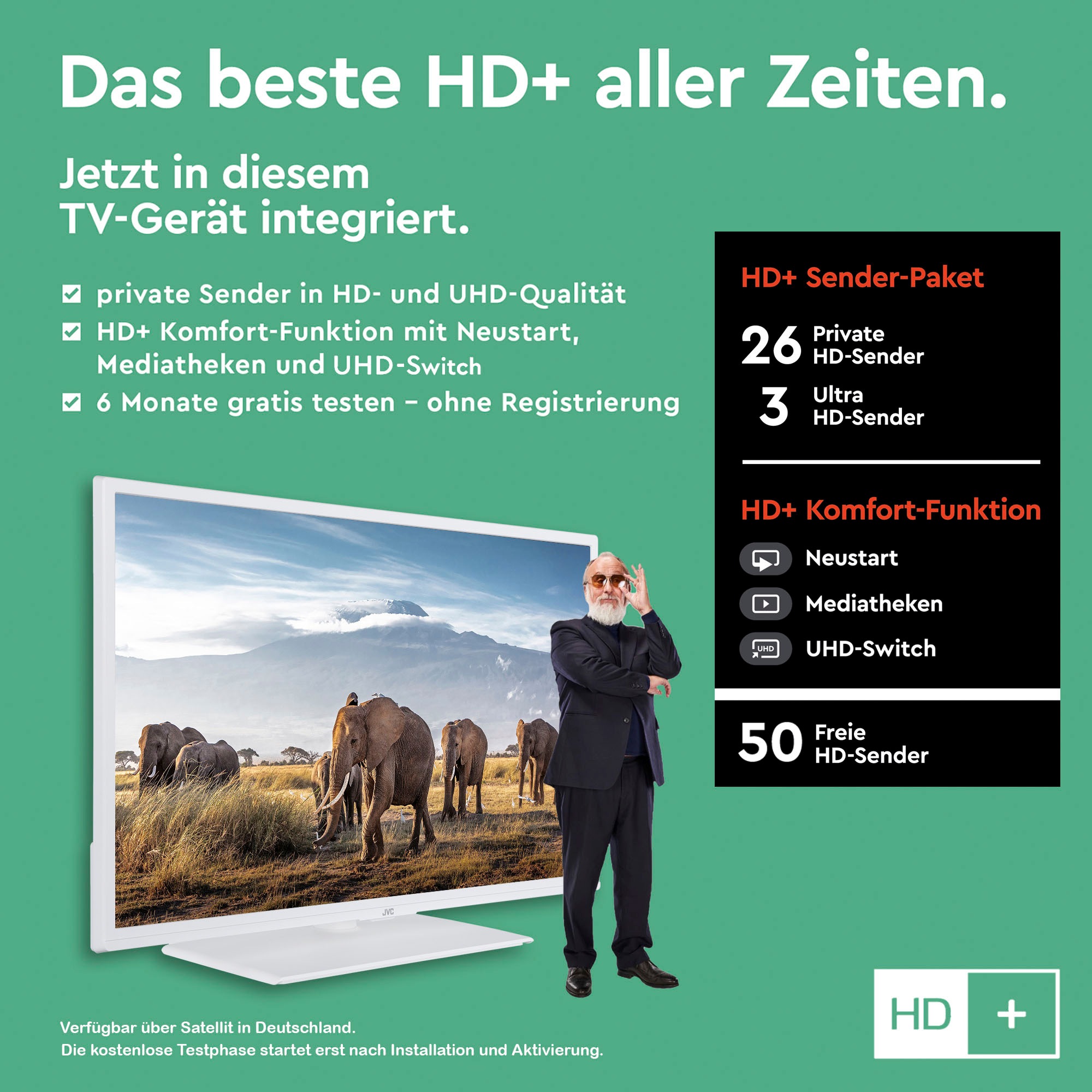 JVC LED-Fernseher »LT-32VF5156W«, Full HD, Smart-TV
