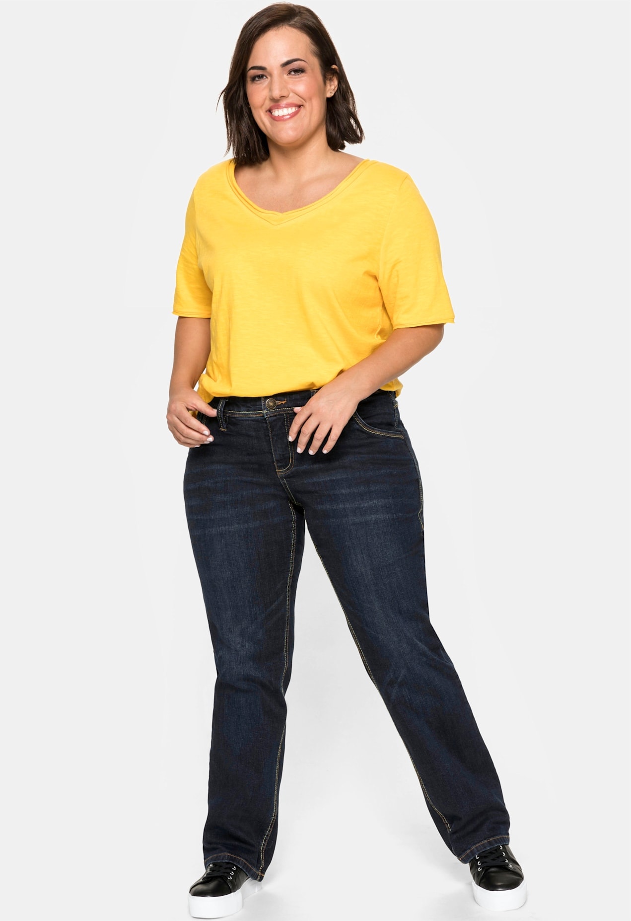 Sheego Stretch-Jeans 1 Stk. tlg. günstig online kaufen