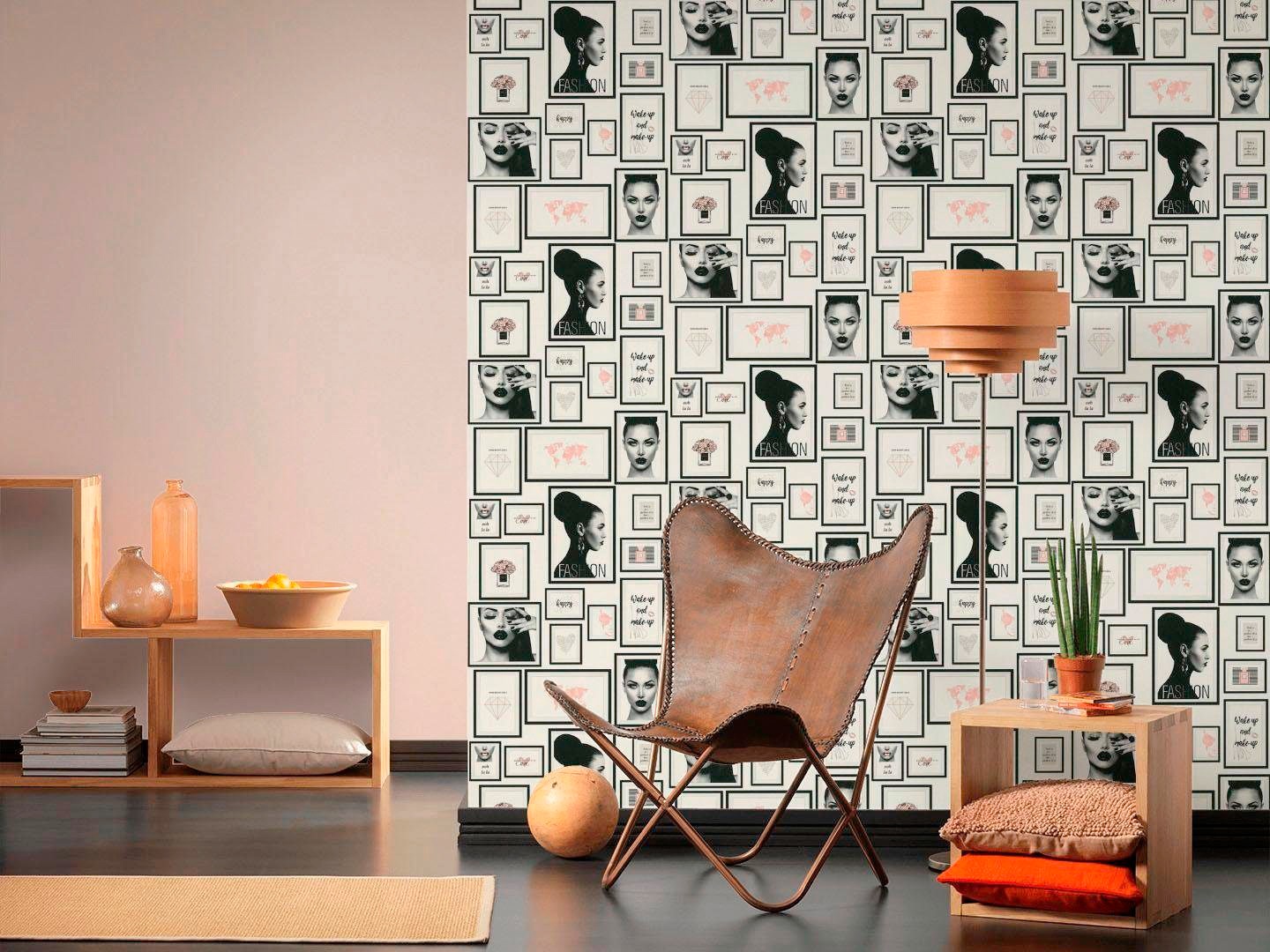living walls Vliestapete »Metropolitan Stories Lola Paris«, uni-einfarbig-unifarben, Uni Tapete einfarbig Tapeten Wohnzimmer Schlafzimmer Küche modern Büro