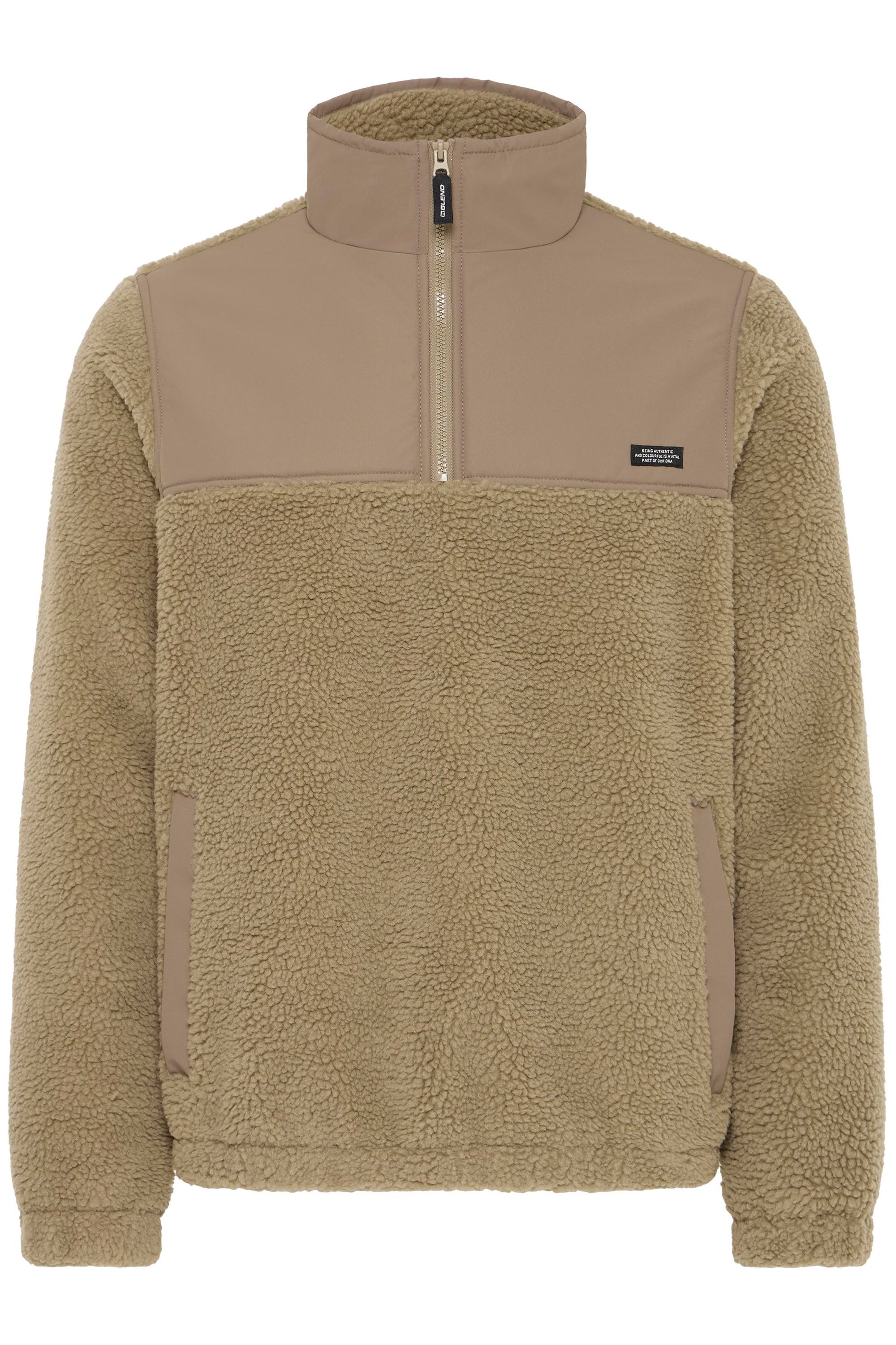 Blend Plüschjacke "BHMTortex" ohne Kapuze Lässiger Troyer in Teddy-Optik günstig online kaufen