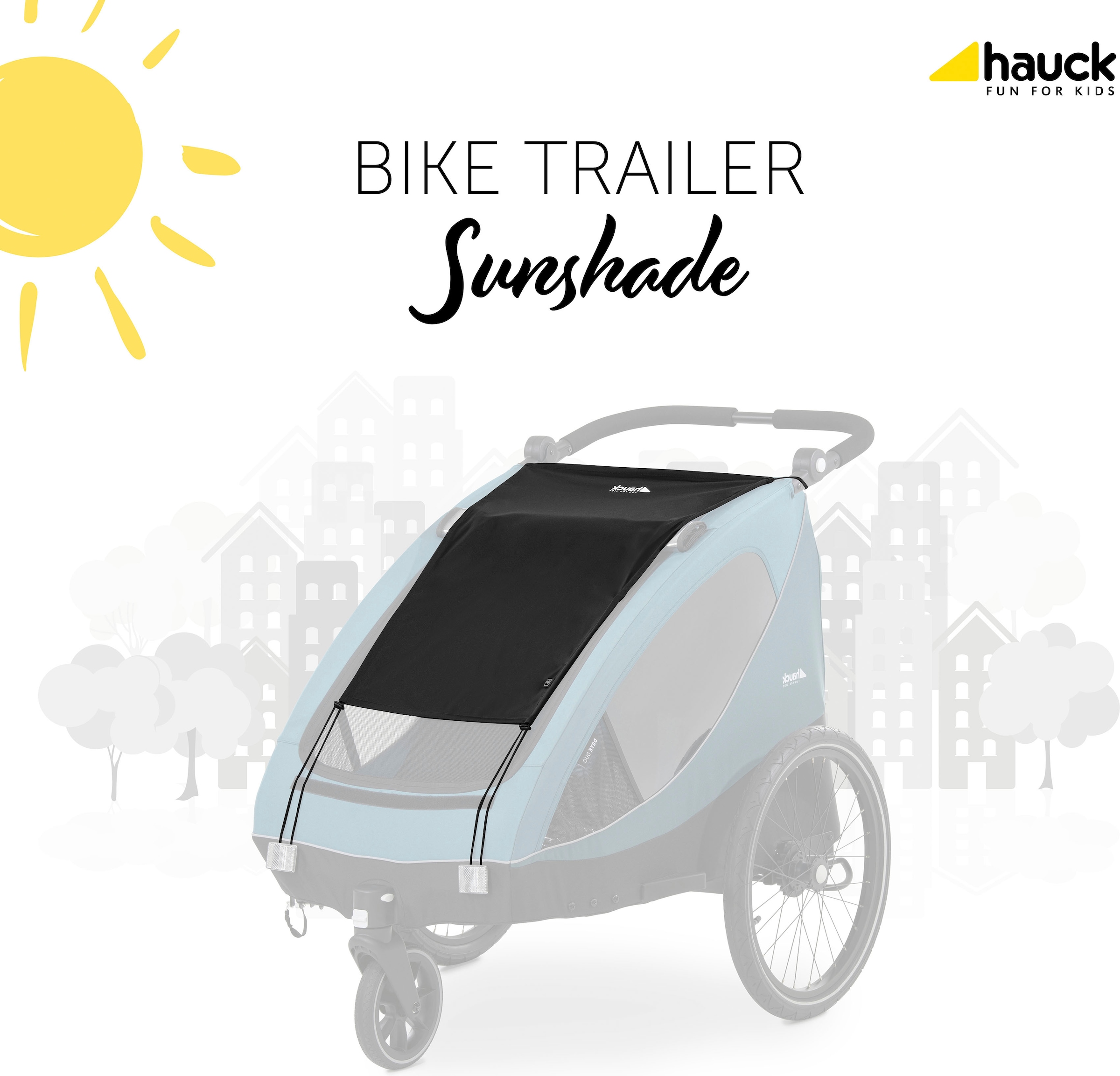 Hauck Kinderwagen-Sonnenschutzhülle »Bike Trailer Sunshade, black«, für den Fahrradanhänger Dryk Duo