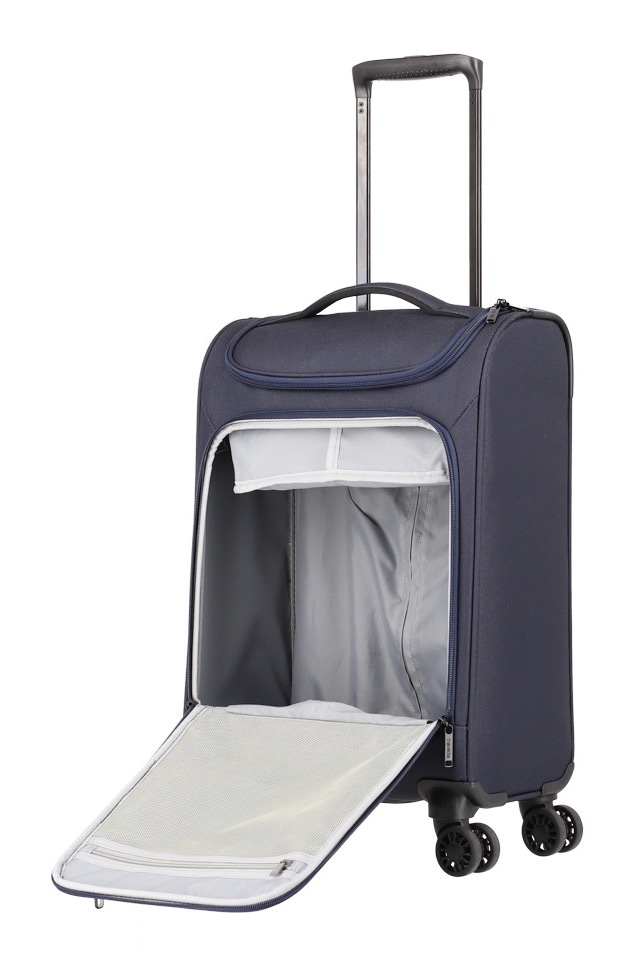 travelite Handgepäck-Trolley »CABIN Underseater/Toploader«, 4 Rollen, Reisegepäck Handgepäck-Koffer Reisekoffer mit Kantenschutz