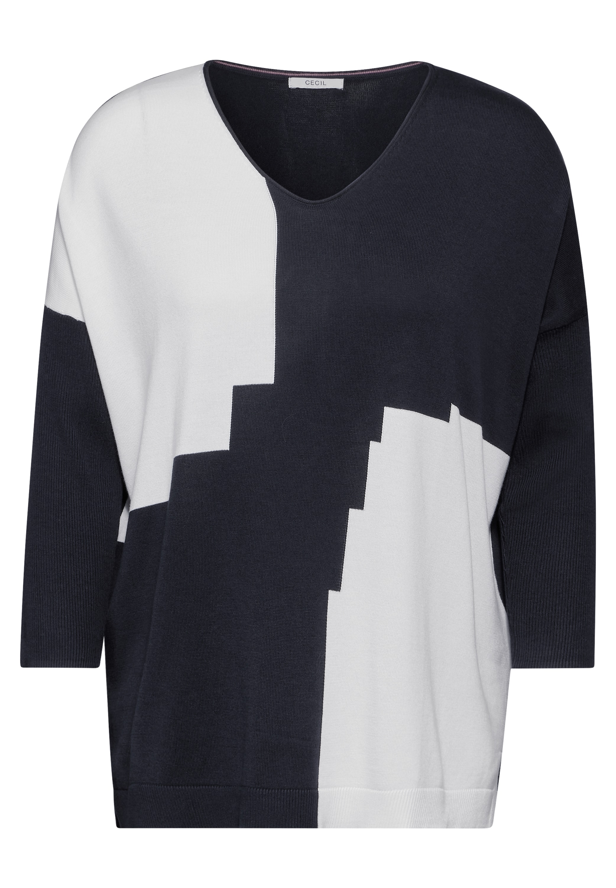 Cecil Longpullover, mit abgerundetem V-Ausschnitt