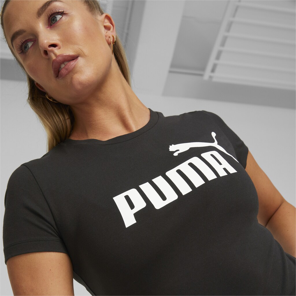 PUMA T-Shirt »Essentials Slim Logo T-Shirt Damen«