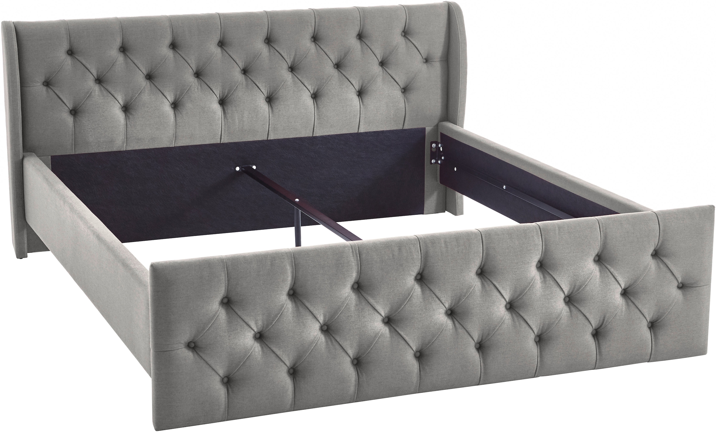ATLANTIC home collection Bettgestell »TAMINA mit Chesterfieldoptik Kopf- und Fußteil«, erhältlich in den Breiten 160cm & 180cm