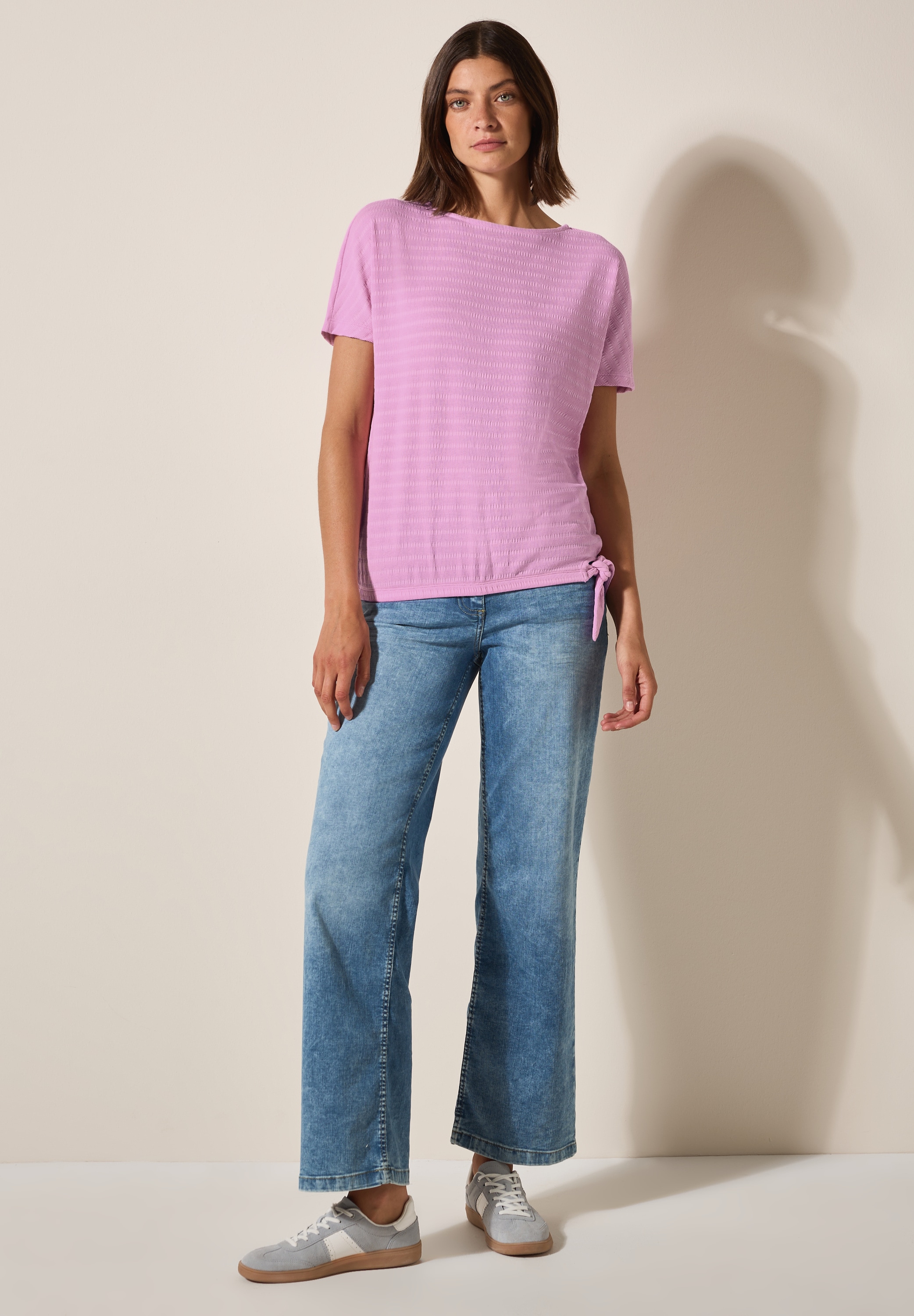 Cecil T-Shirt, mit Knoten am Saum