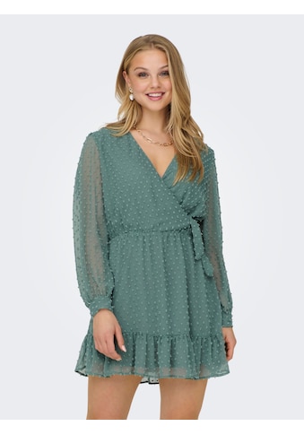 Wickelkleid »ONLTIVA L/S DOBBY FAKE WRAP DRESS WVN«