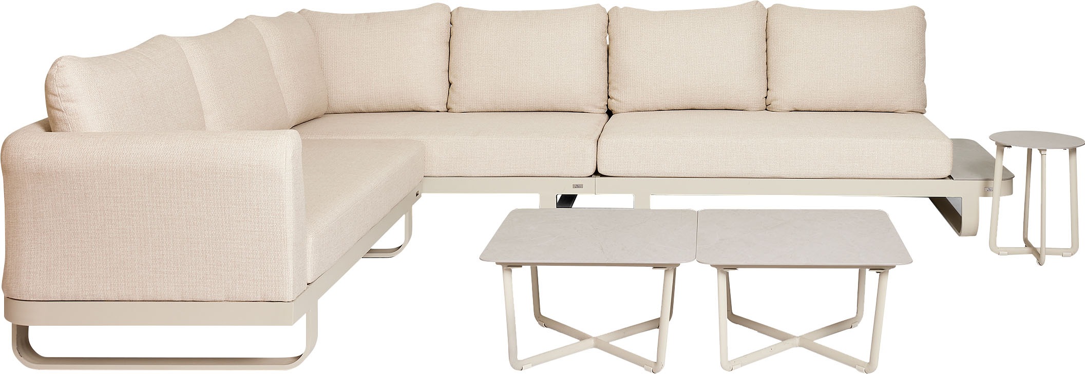 Best Gartenlounge-Set »Fellow«, (Set, 15 tlg.), inklusive 10 Kissen und 3 Beistelltischen