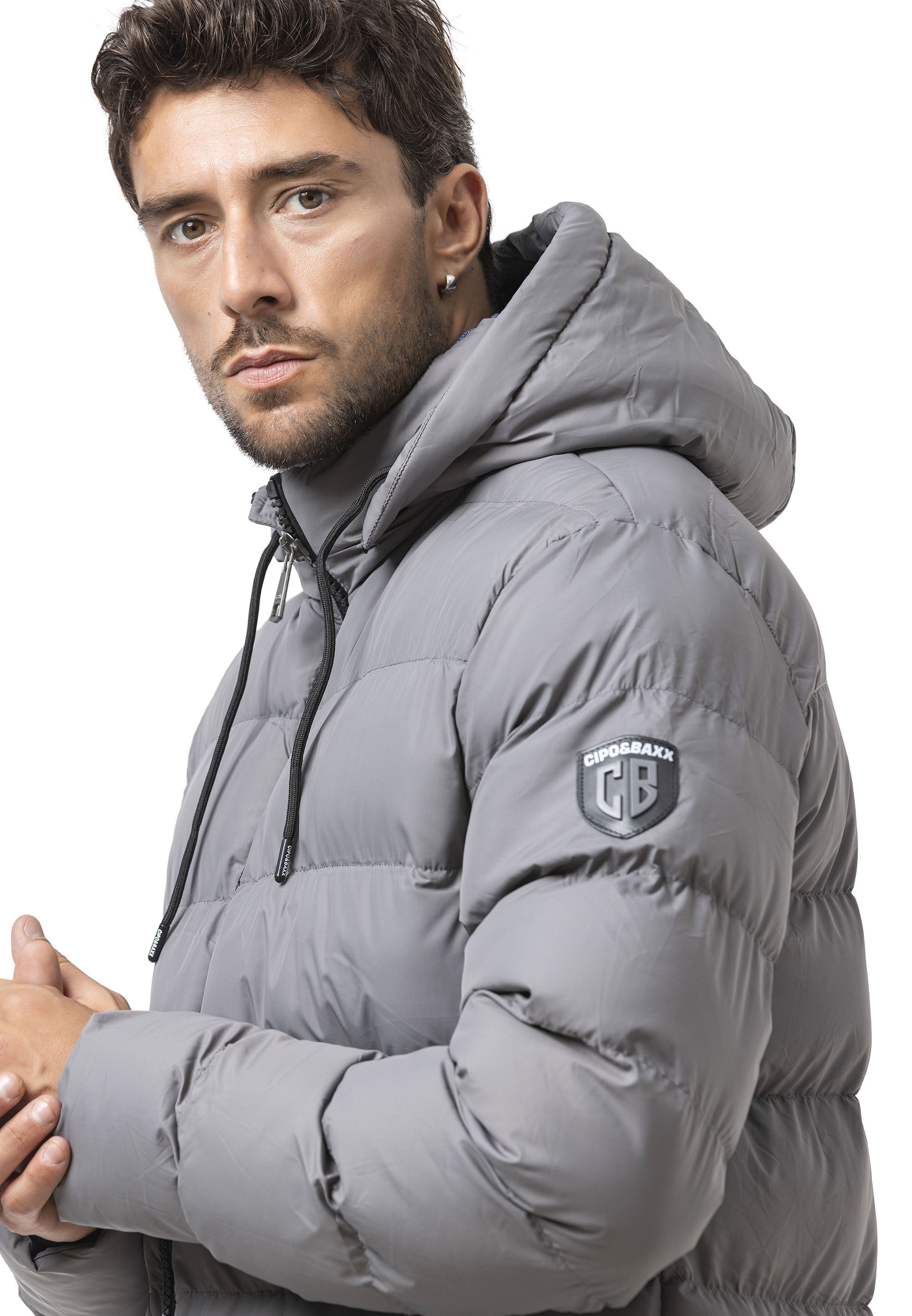 Cipo & Baxx Winterjacke »Jacke« mit Kapuze im Steppdesign