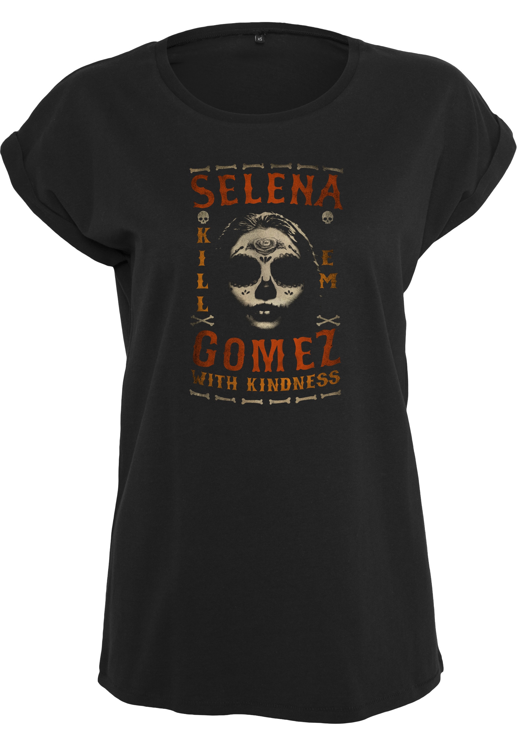 Merchcode T-Shirt "Merchcode Damen Ladies Selena Gomez Kill Em Skull Tee" 1
