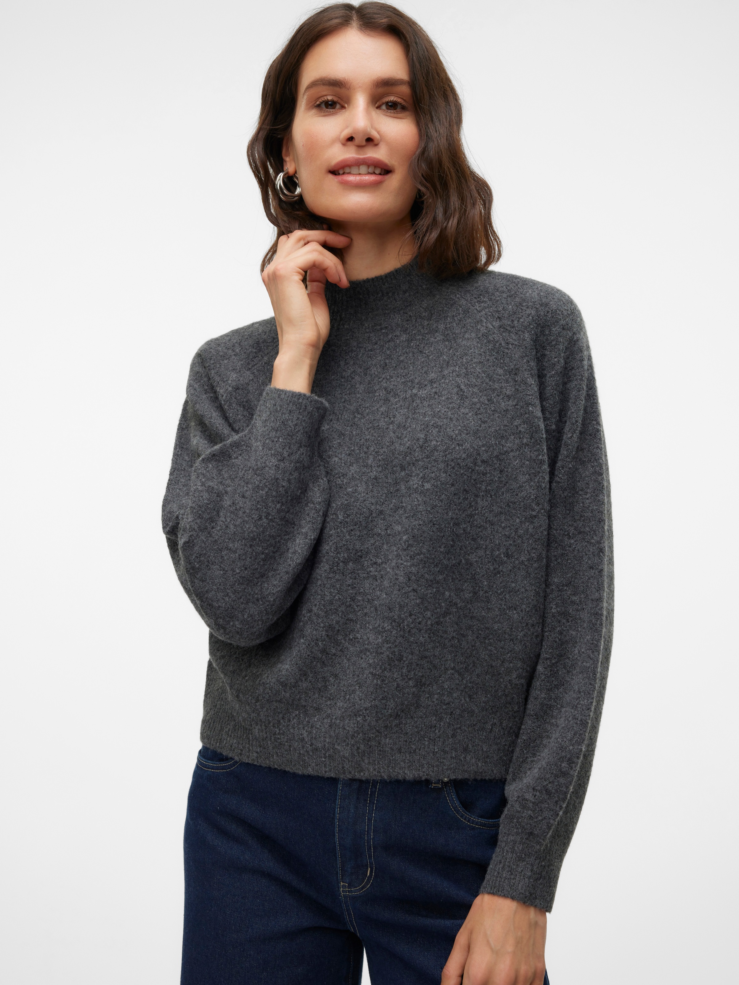 Vero Moda Strickpullover »VMLEAF LS HIGH NECK PULLOVER ENT«