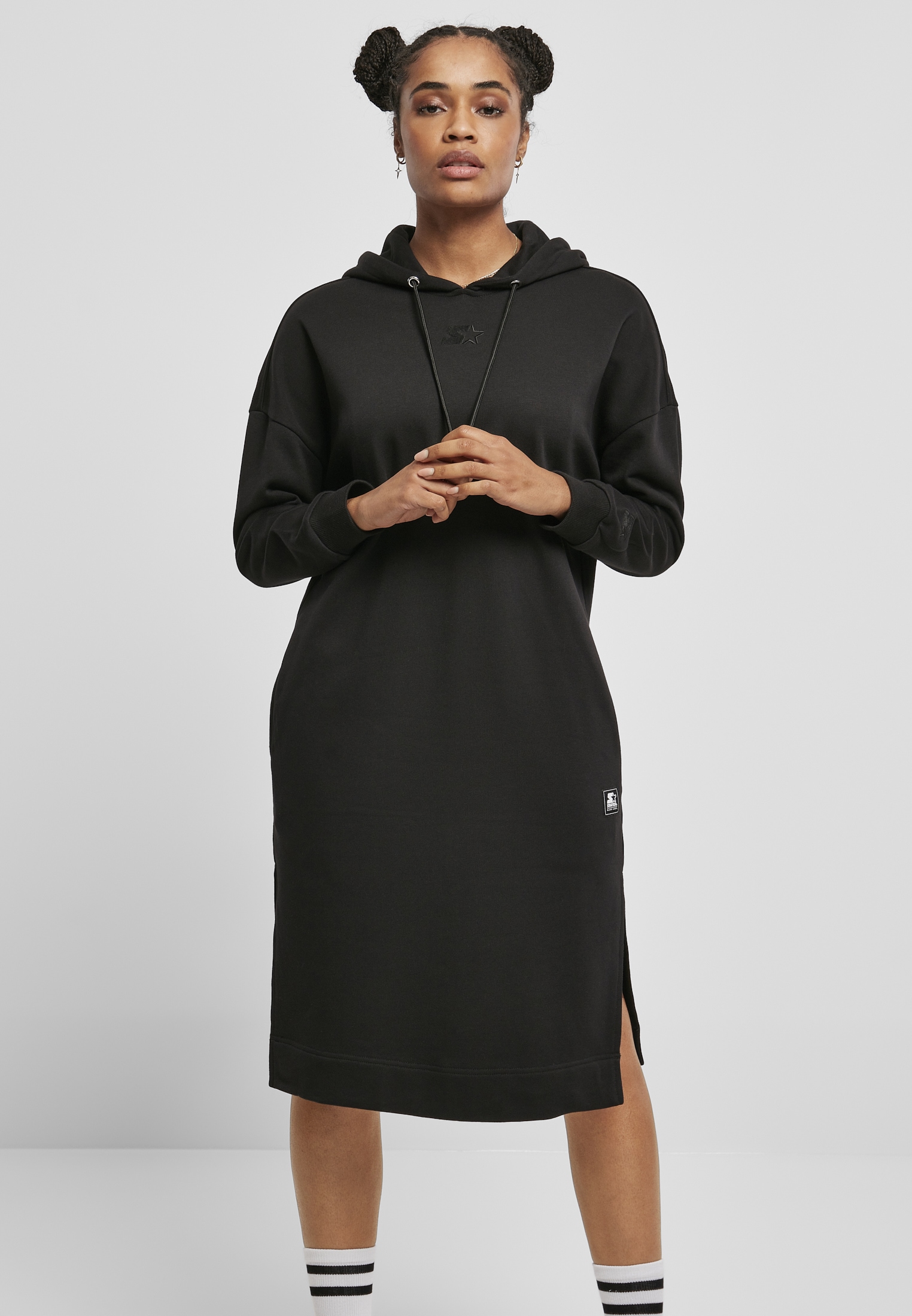Black Friday Starter Black Label BAUR Long Jerseykleid | Ladies Hoody Dress«, »Damen Starter (1 tlg.)