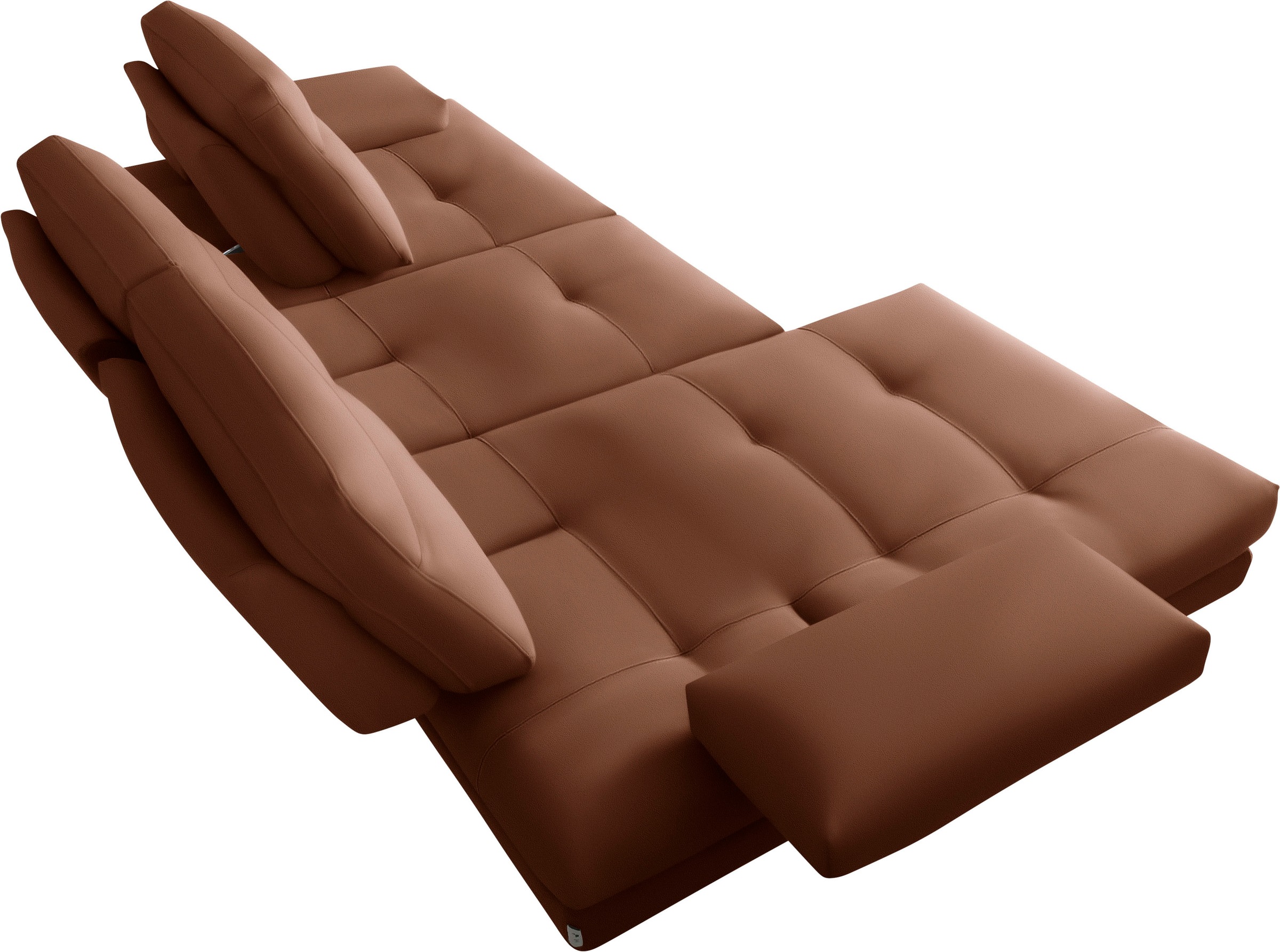 CALIA ITALIA Ecksofa »Toby Wing, L-Form, Designsofa mit sensationellem Sitzkomfort«, inklusive Sitztiefenverstellung, Füße in chrom glänzend