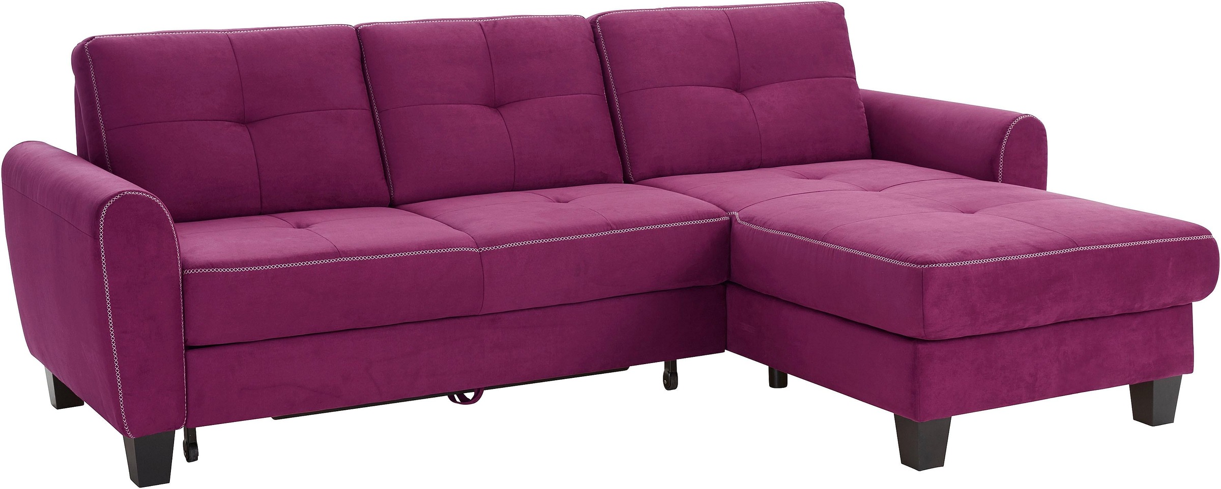 sit&more Ecksofa »Varese L-Form«, mit Federkern, wahlweise mit Bettfunktion und Stauraum
