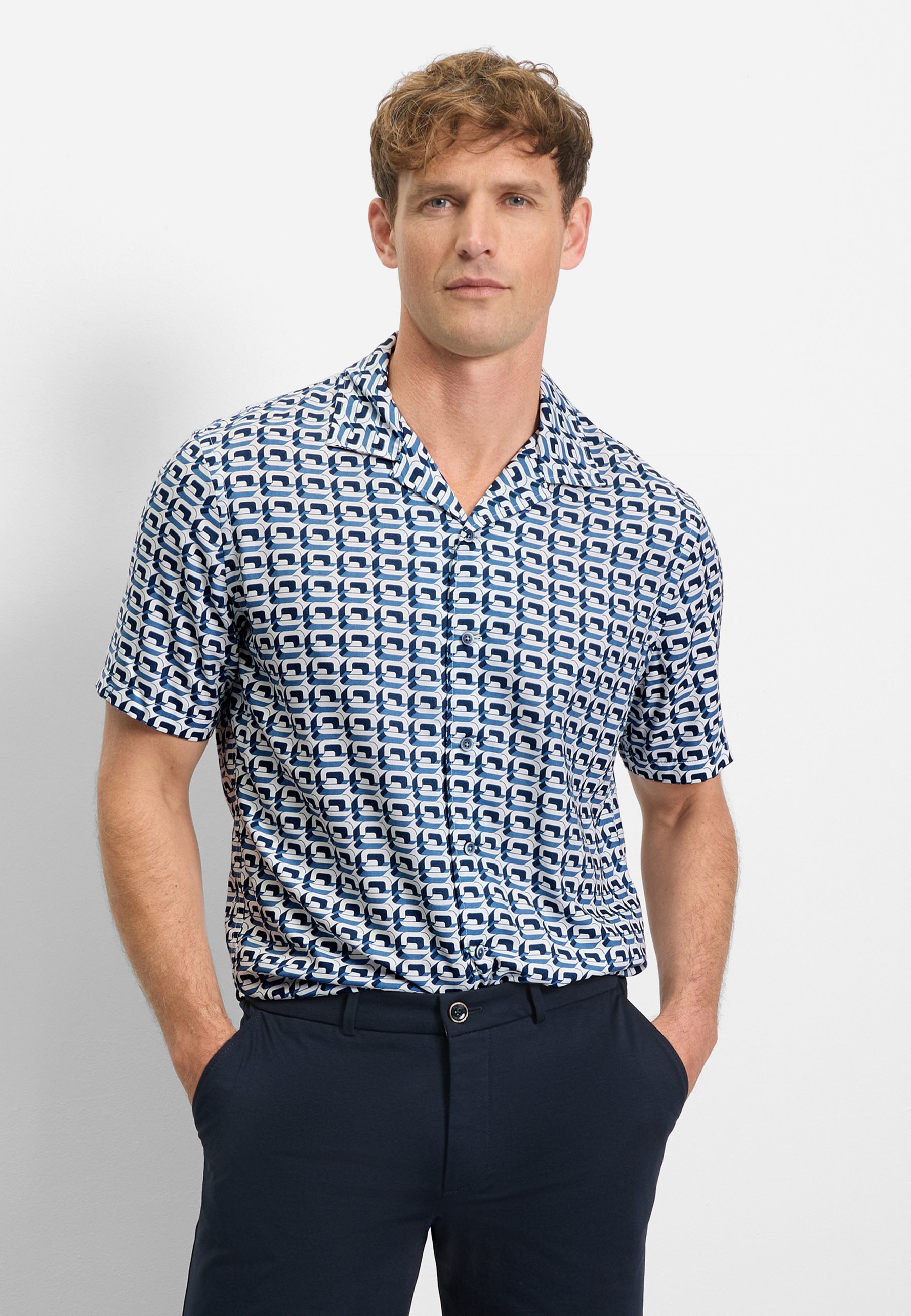 OLYMP Kurzarmhemd "OLYMP Casual, regular fit, Reverskragen" günstig online kaufen