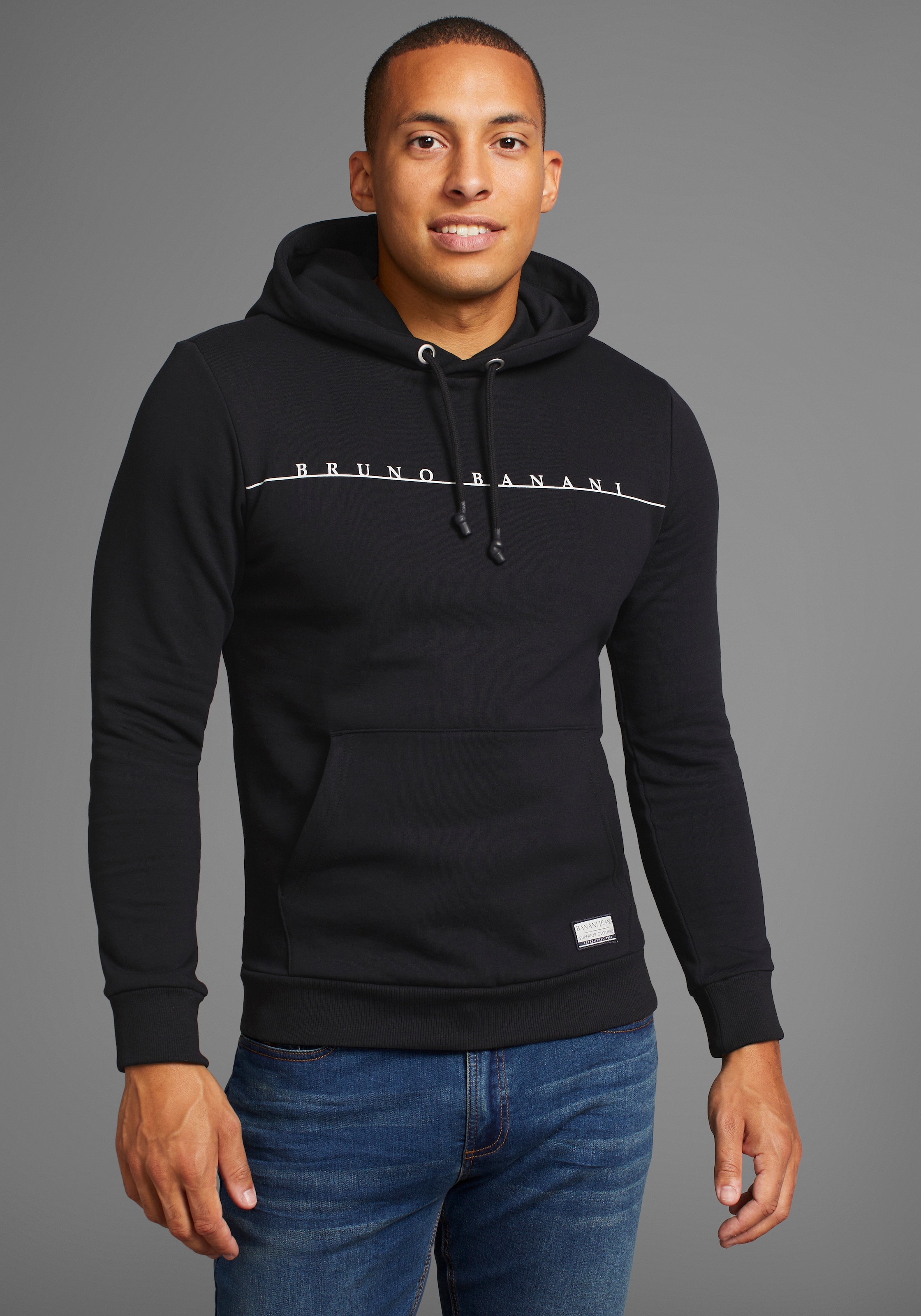 Bruno Banani Kapuzensweatshirt, mit modernem Logodruck - NEUE KOLLEKTION günstig online kaufen