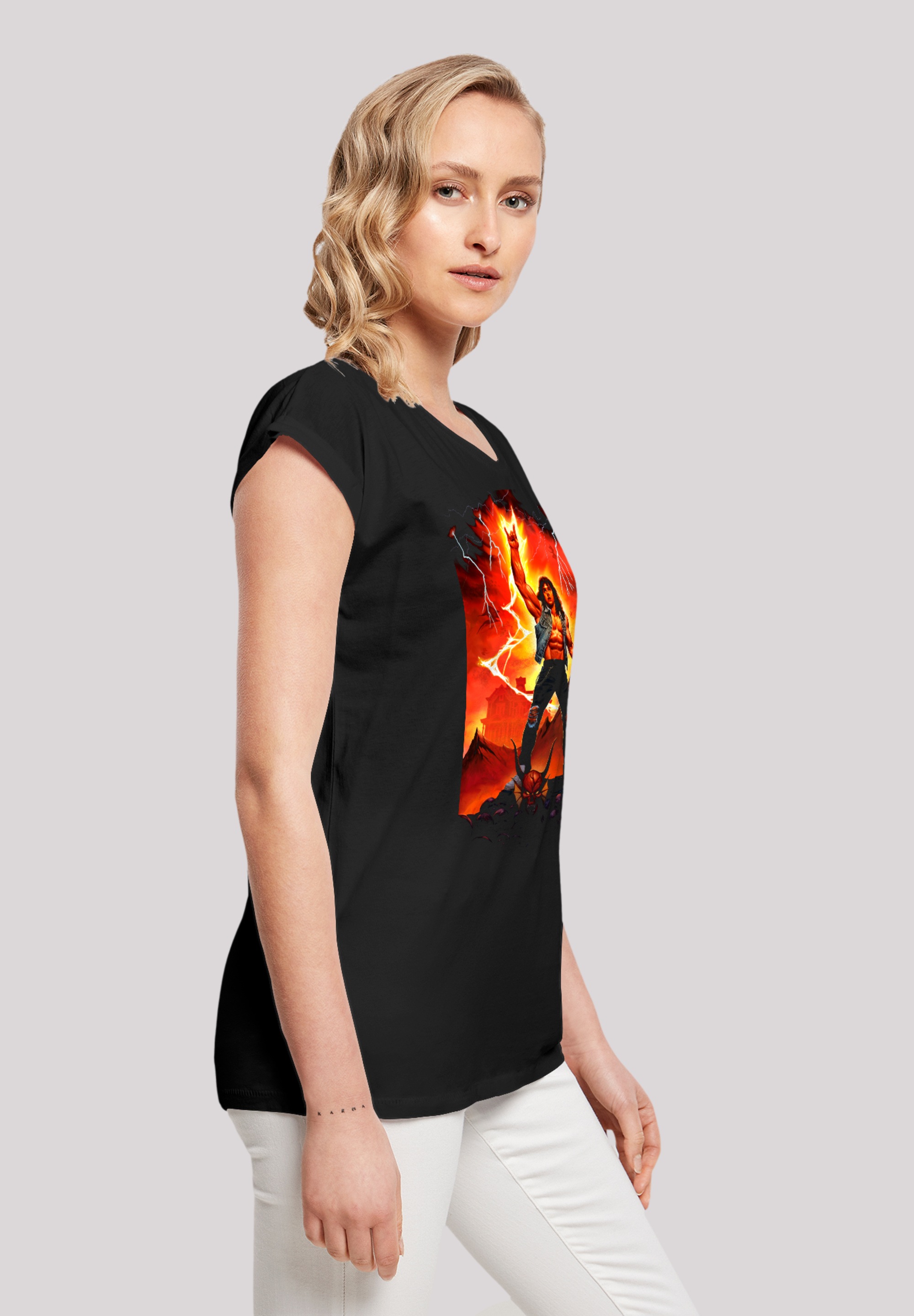 F4NT4STIC T-Shirt »Stranger Things Hell Guitar«, Premium Qualität