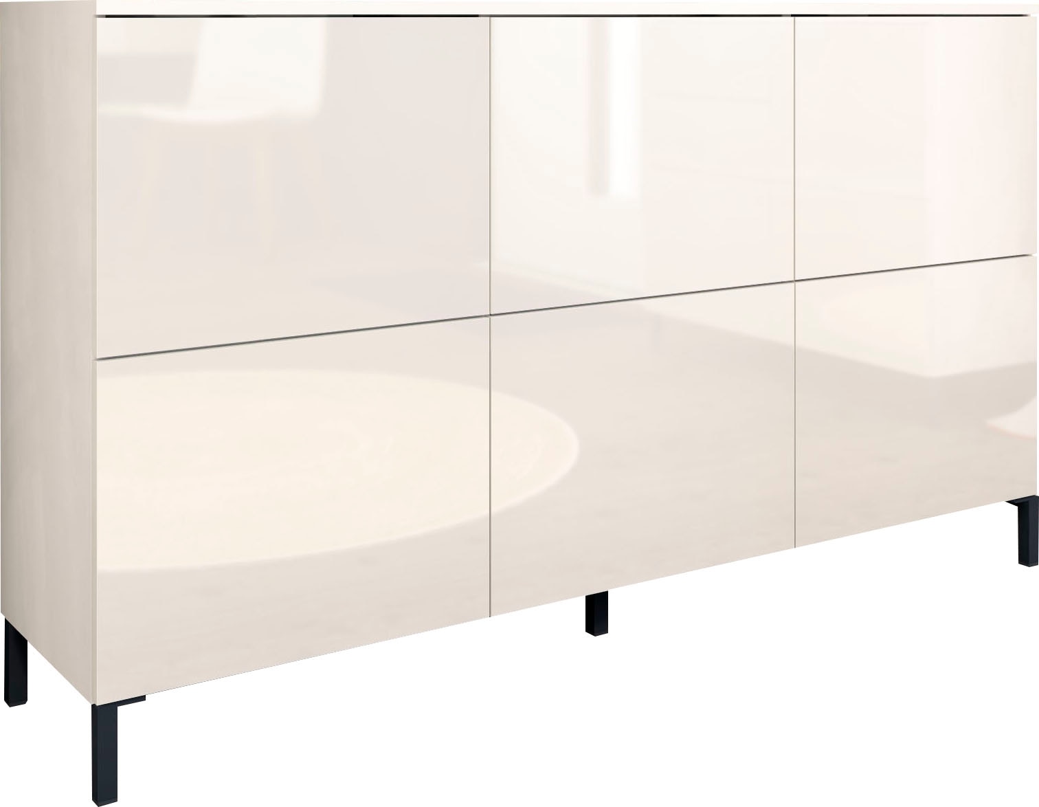 borchardt Möbel Kommode "Haama, Sideboard mit Metallfüßen, Push-to-open-Technik, Breite 139 cm" Breite 139 cm