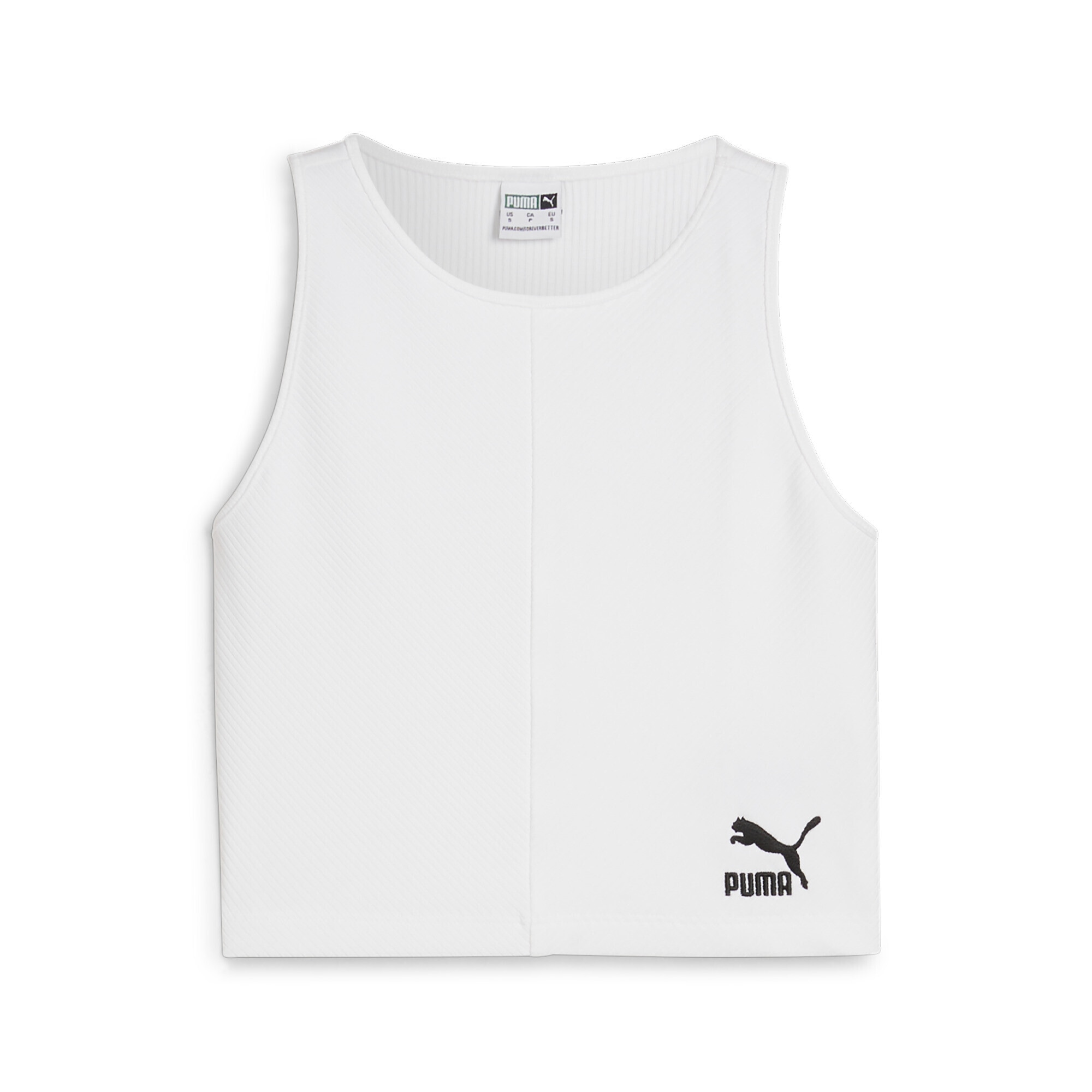 PUMA Crop-Top "CLASSICS Geripptes Crop-Top Damen"