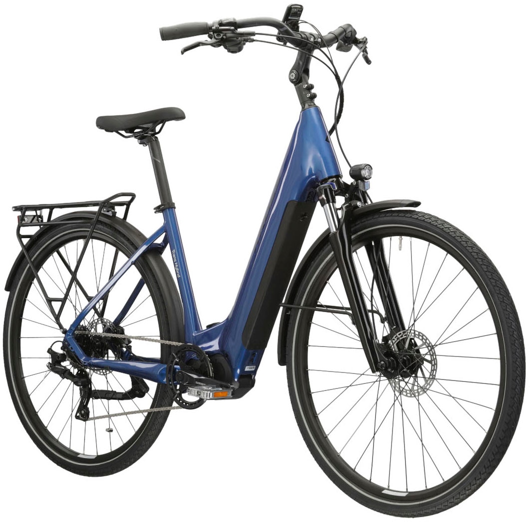 Kross E-Bike »E-Trekkingrad Trans Hybrid LS 3.0 28 Zoll blau«, 8 Gang, Shimano, Acera T3000, Mittelmotor 250 W