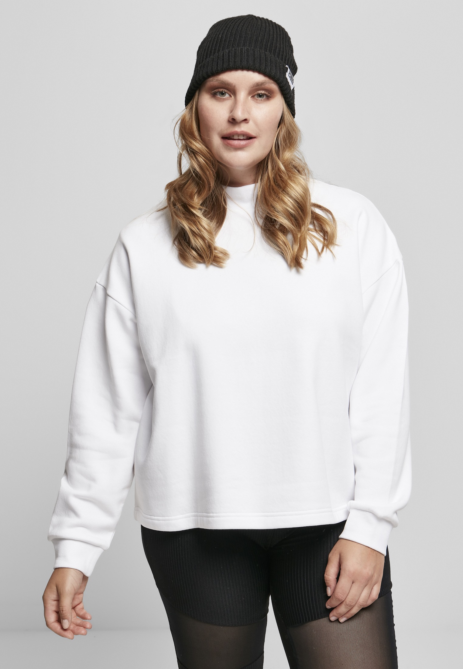 URBAN CLASSICS Sweater »Frauen Ladies Oversized High Neck Crew«, (1 tlg.)  online kaufen | BAUR