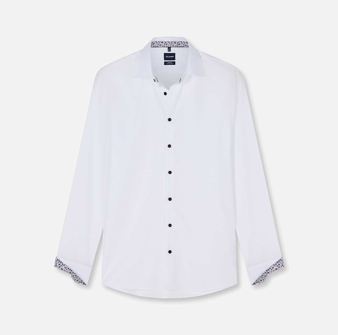 OLYMP Langarmhemd "No. Six" Businesshemd, Kentkragen, Super Slim