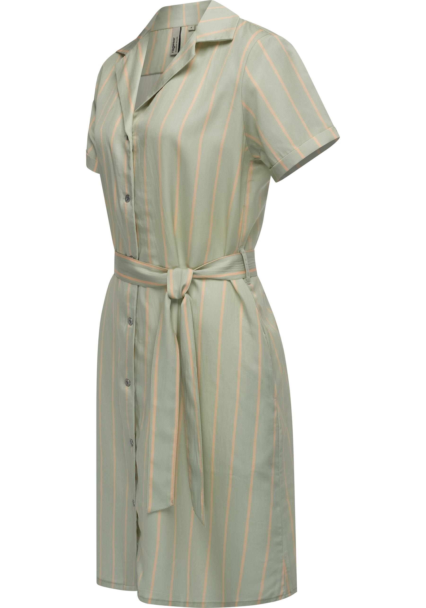 Ragwear Sommerkleid "Sawira" Eingrifftaschen Gemustertes Midikleid mit Knop günstig online kaufen