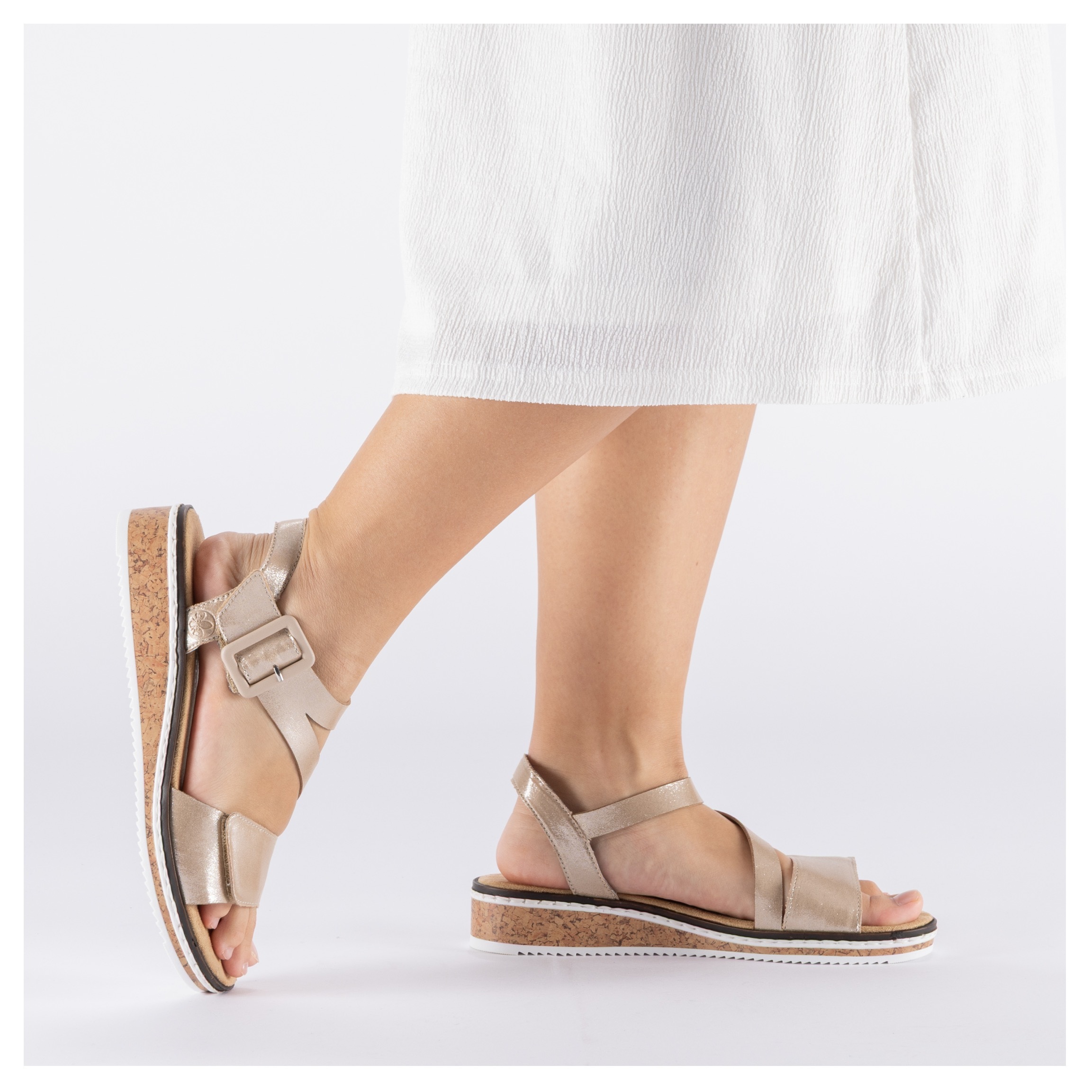 Rieker Riemchensandale Sommerschuh, Sandalette, Keilabsatz, mit asymmetrisc günstig online kaufen