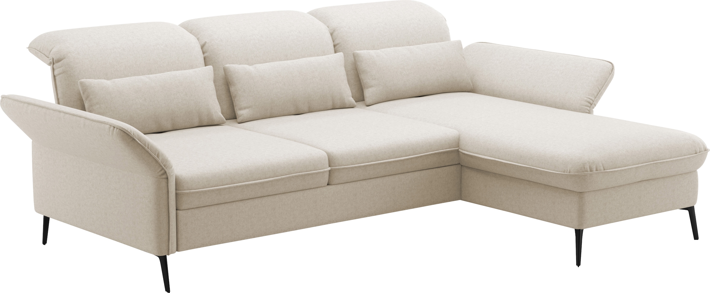 sit&more Ecksofa »Emely, inkl. Sitztiefenverstellung« wahlweise mit Bettfunktion,Bettkasten,Kopf- & Armteilverstellung