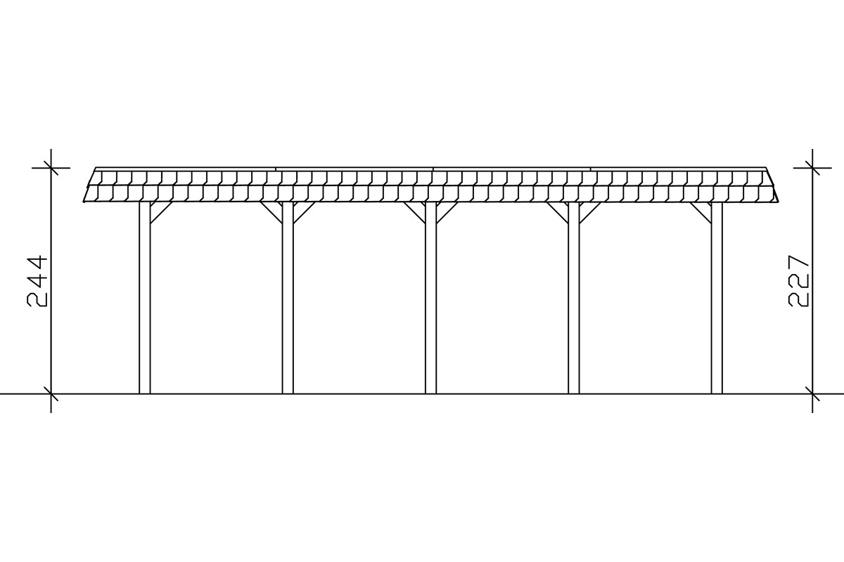 Skanholz Einzelcarport »Spreewald«, 342 cm, grün