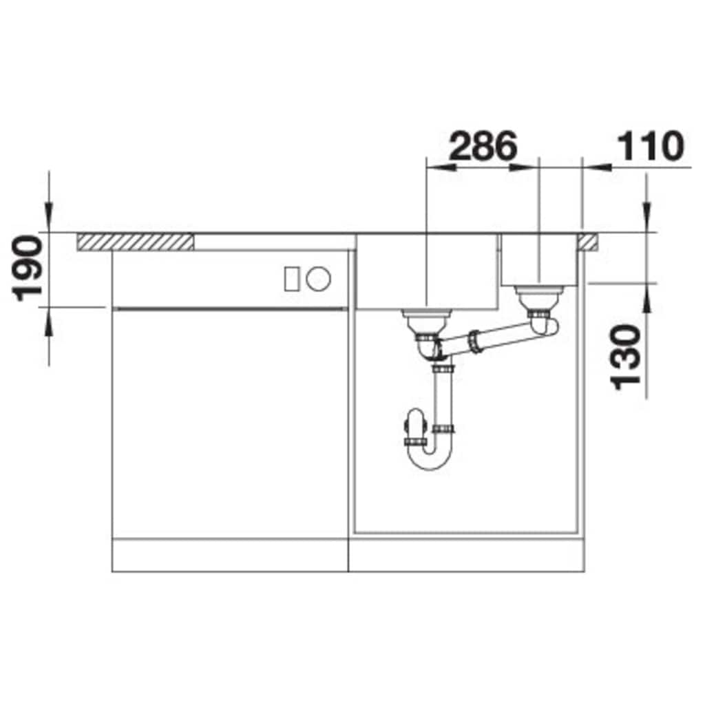 Blanco Granitspüle »AXIA III 6 S«, inklusive Esche-Compound-Brückenschneidebrett und Multifunktionsschale