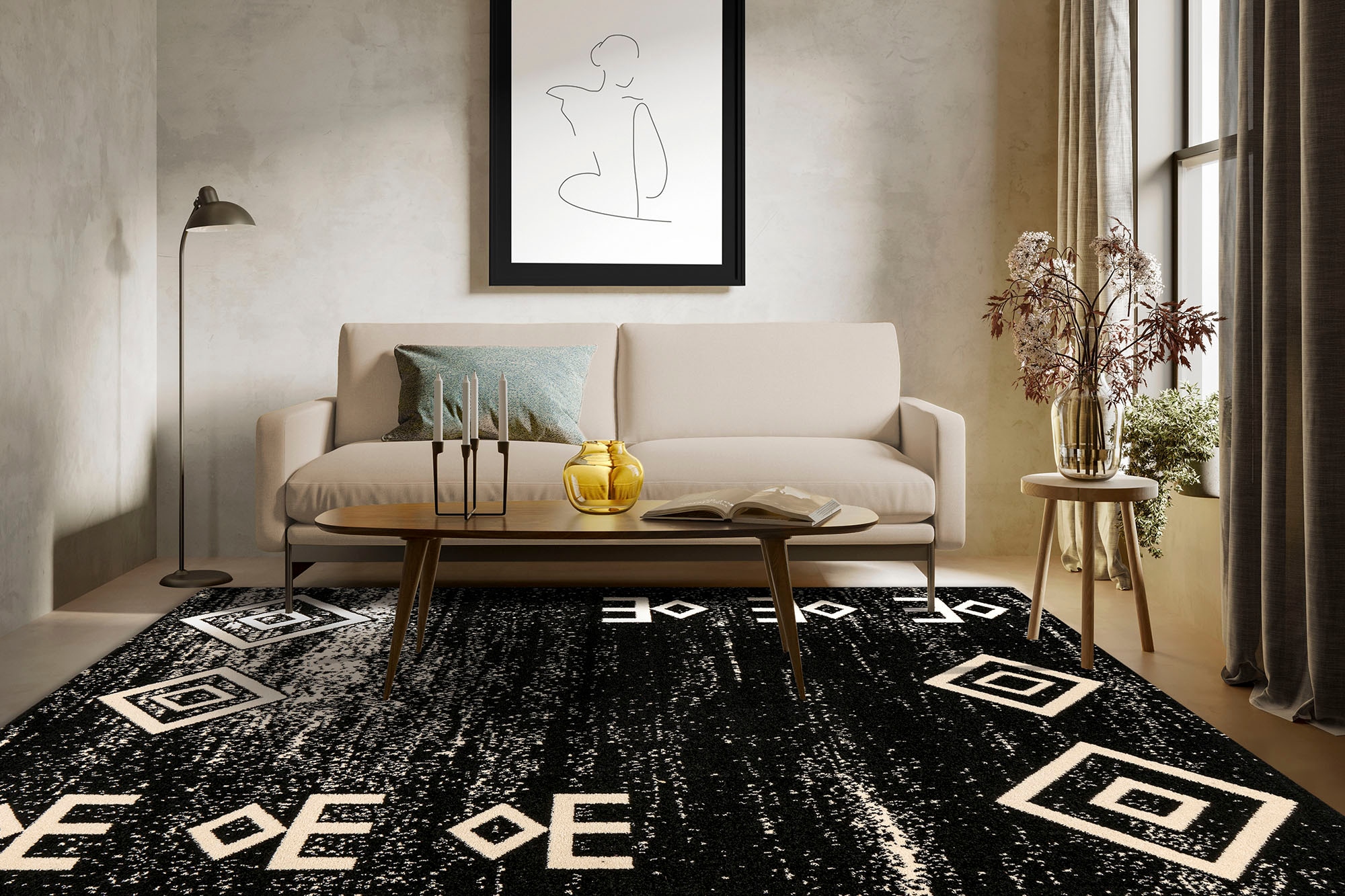 Arte Espina Teppich »Naila 100«, rechteckig, 11 mm Höhe