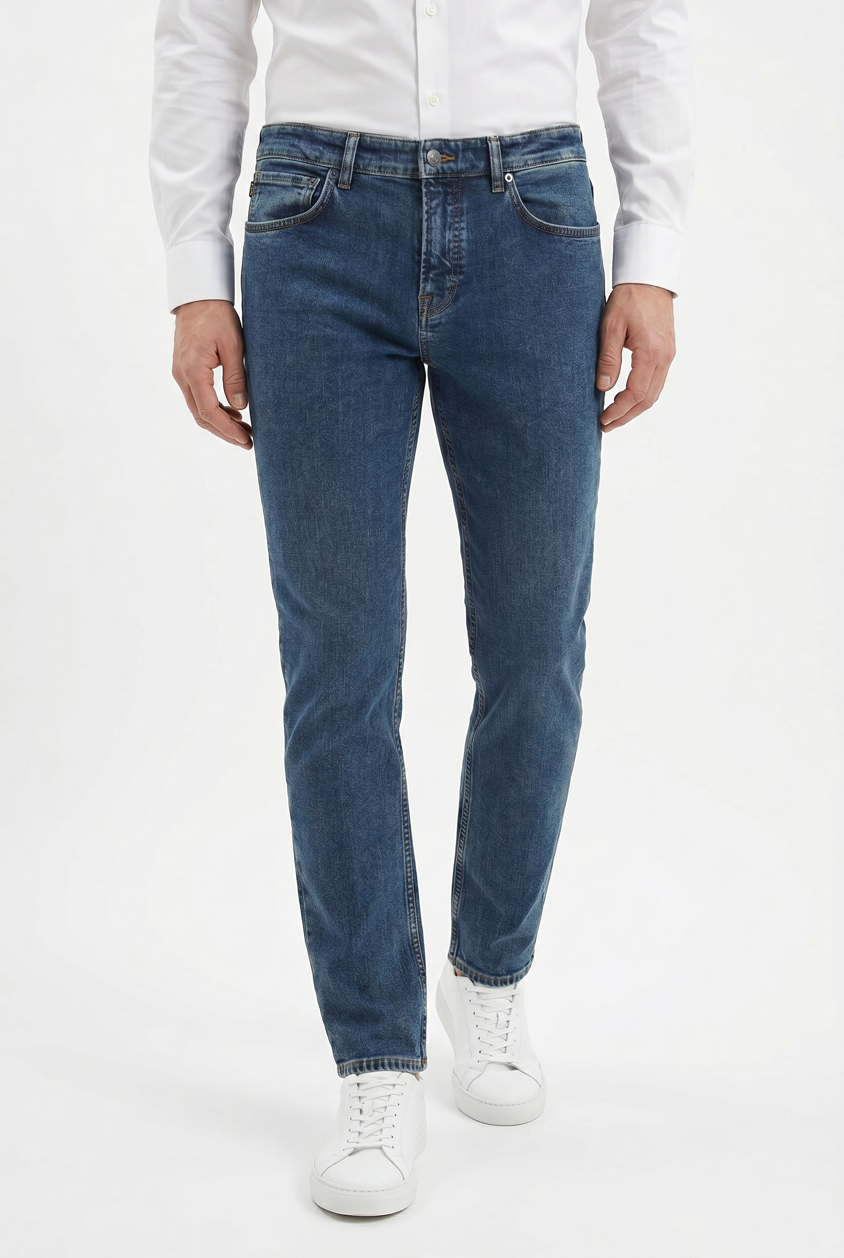 BOSS ORANGE 5-Pocket-Jeans »ONYX BO« Tapered Fit, Stretch-Denim, used washed