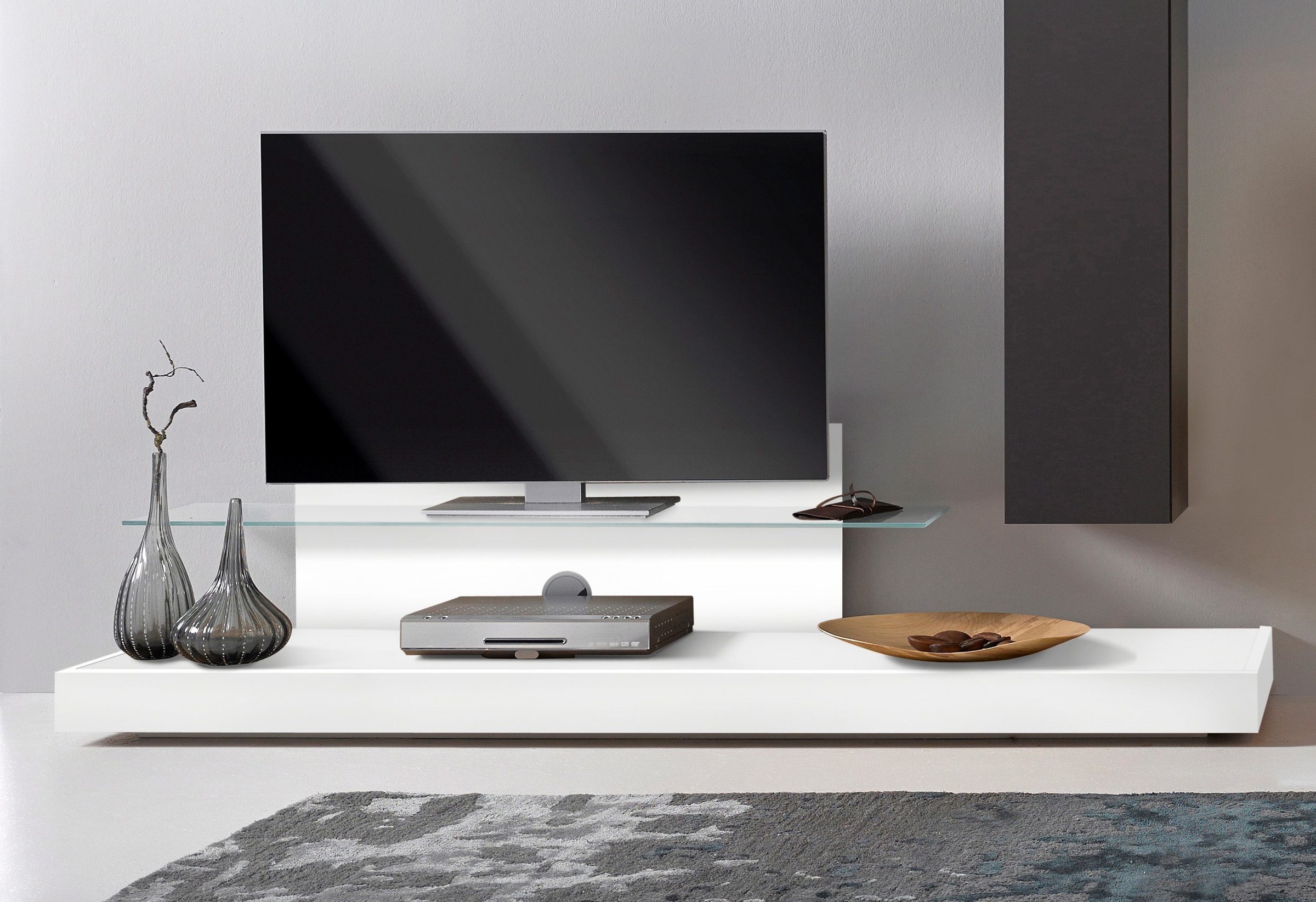 LC TV-Board Cube, mit Glasboden