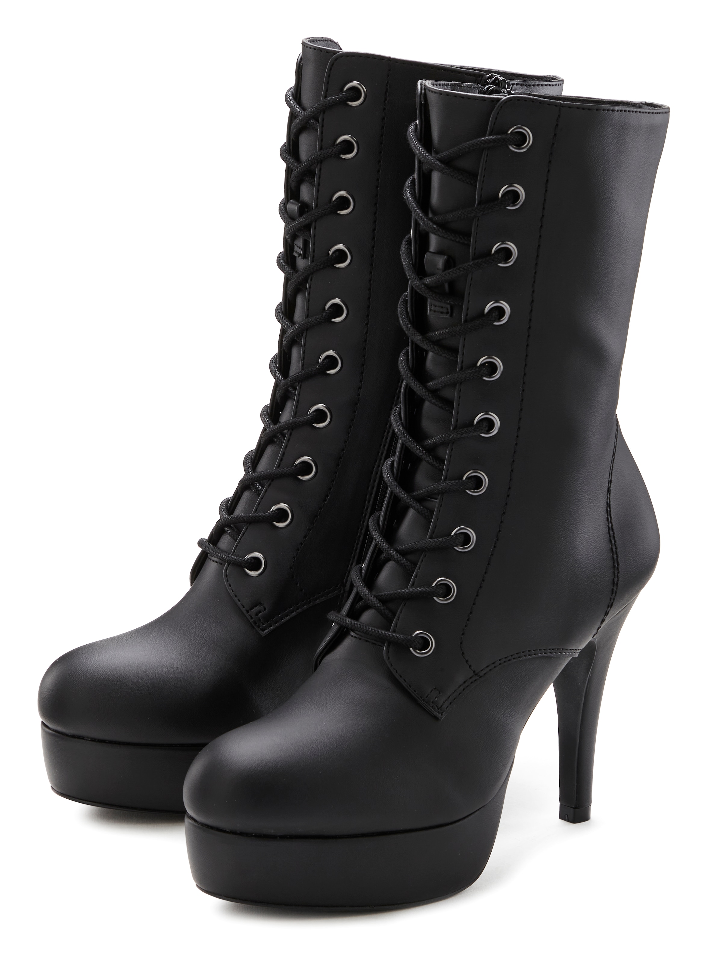 LASCANA Belle Affaire Schnürstiefelette "Stiefel,", High-Heel-Boots mit Pla günstig online kaufen