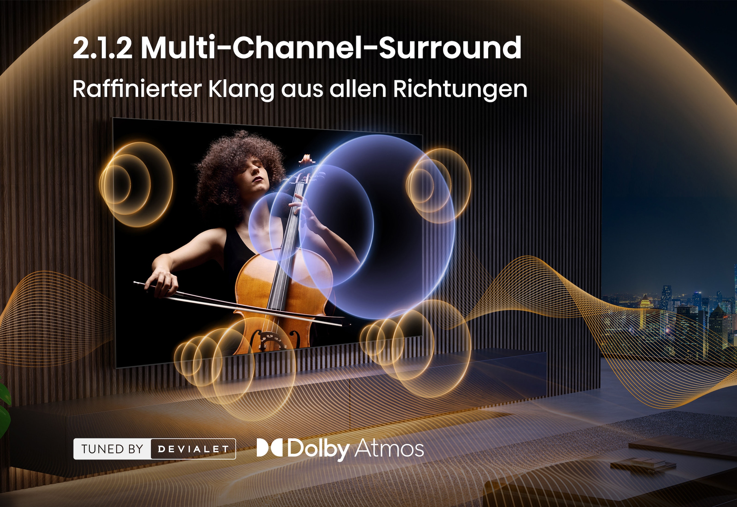 Hisense Mini-LED-Fernseher »100UR8DS« 253 cm/100 ″ Smart-TV