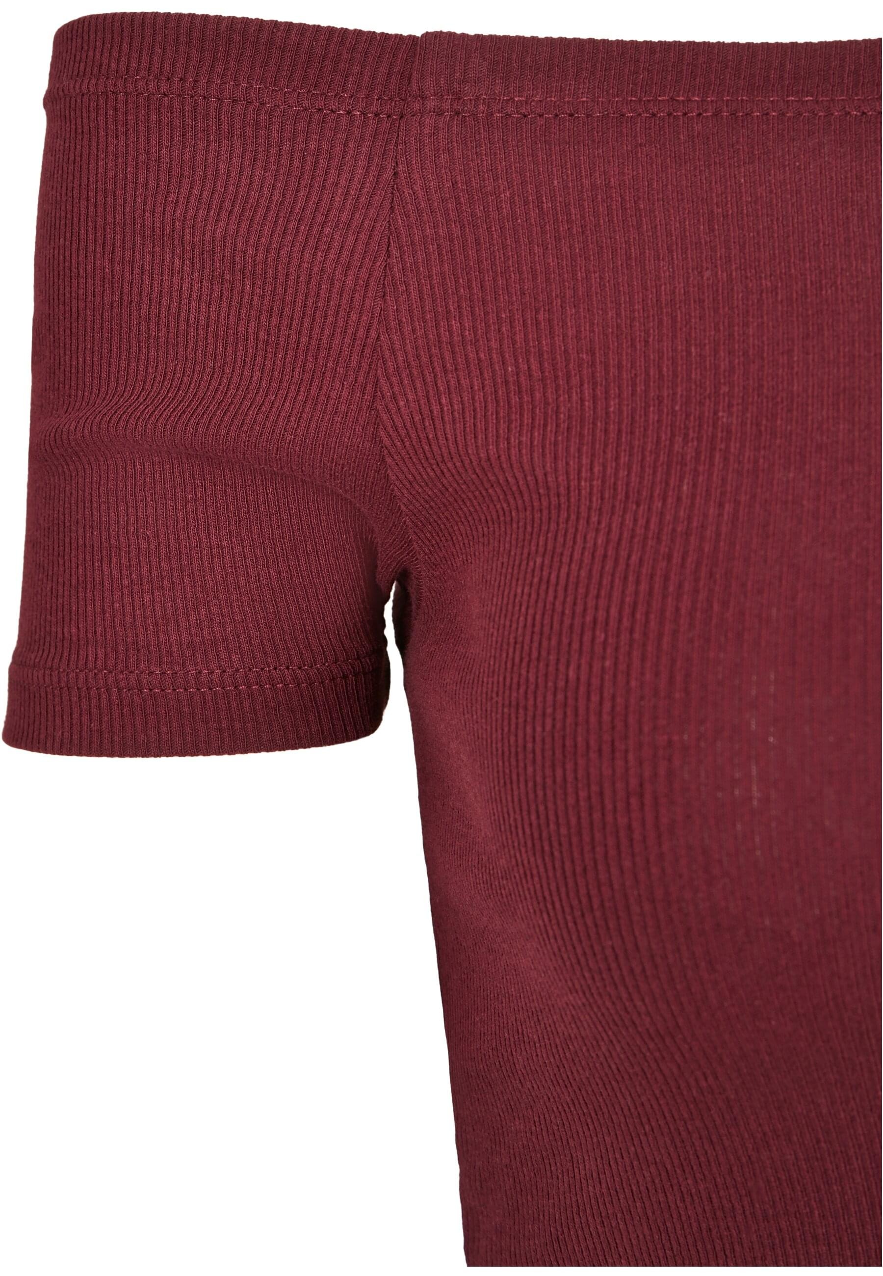 URBAN CLASSICS T-Shirt »Urban Classics Damen Ladies Off Shoulder Rib Tee«, (1 tlg.)