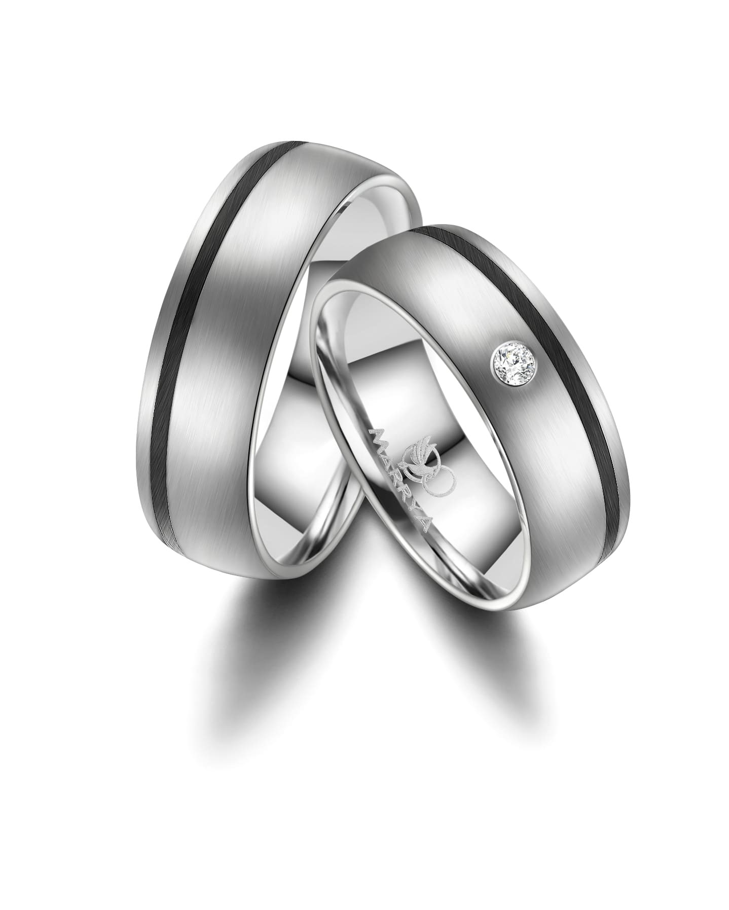 Marrya Partnerring »Edelstahl Ringe Trauringe Eheringe Partnerringe«