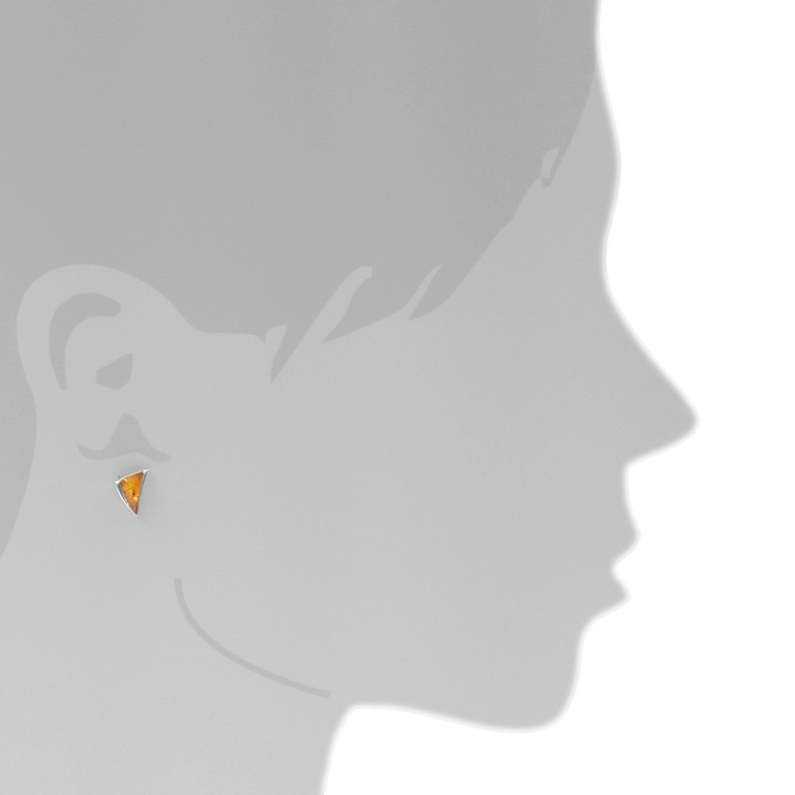 OSTSEE-SCHMUCK Paar Ohrstecker »- Imke - Silber 925/000 - Bernstein«