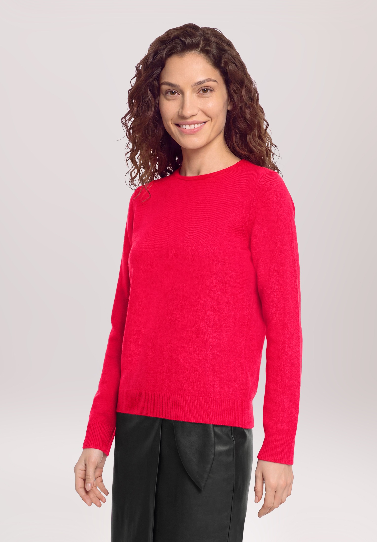 Cartoon Strickpullover »Damen mit Rundhalsausschnitt« 1