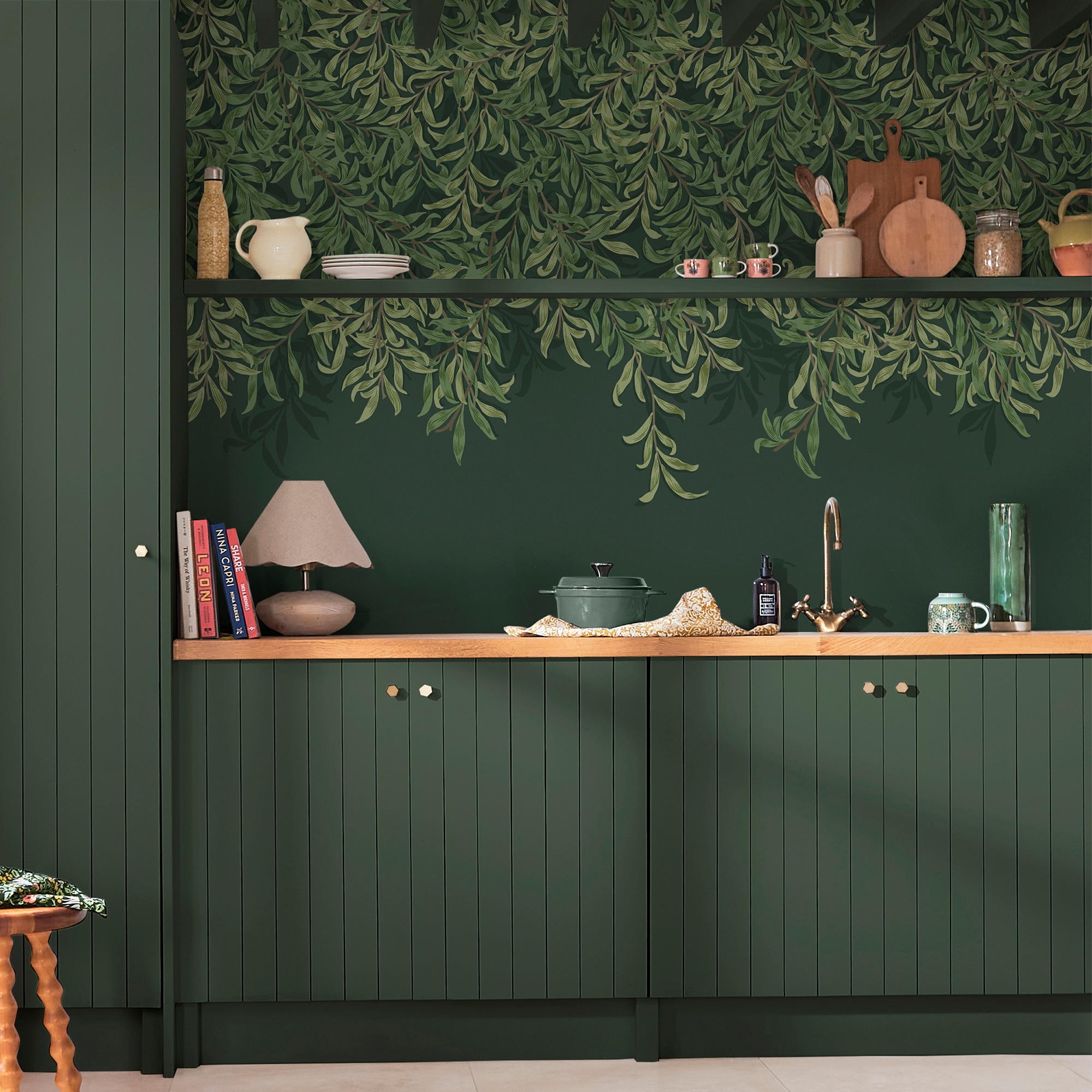 WILLIAM MORRIS AT HOME Vliestapete "Willow Bough Deep" Retro glatt 10mx52cm (ca. 5m2)