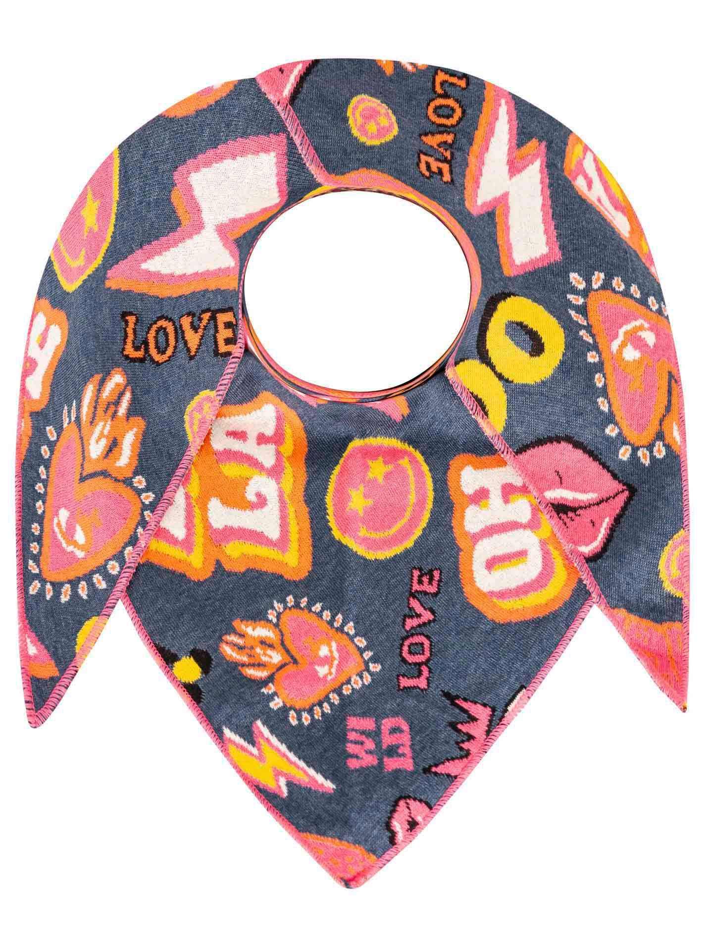 Zwillingsherz Dreieckstuch ""OOPS"" Statement Muster, Strick, wärmend günstig online kaufen