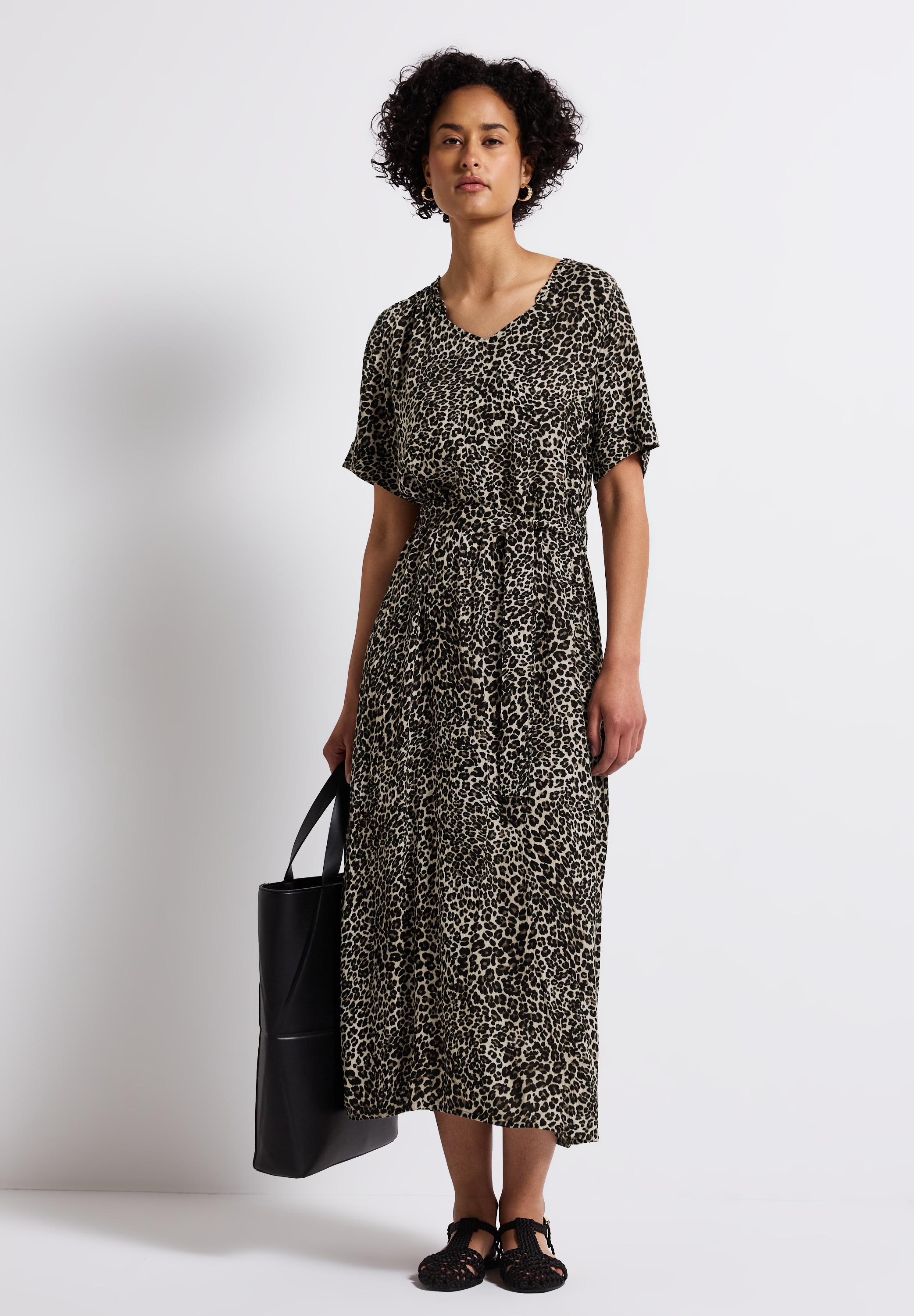 STREET ONE Maxikleid, mit Animal Print-Mix günstig online kaufen