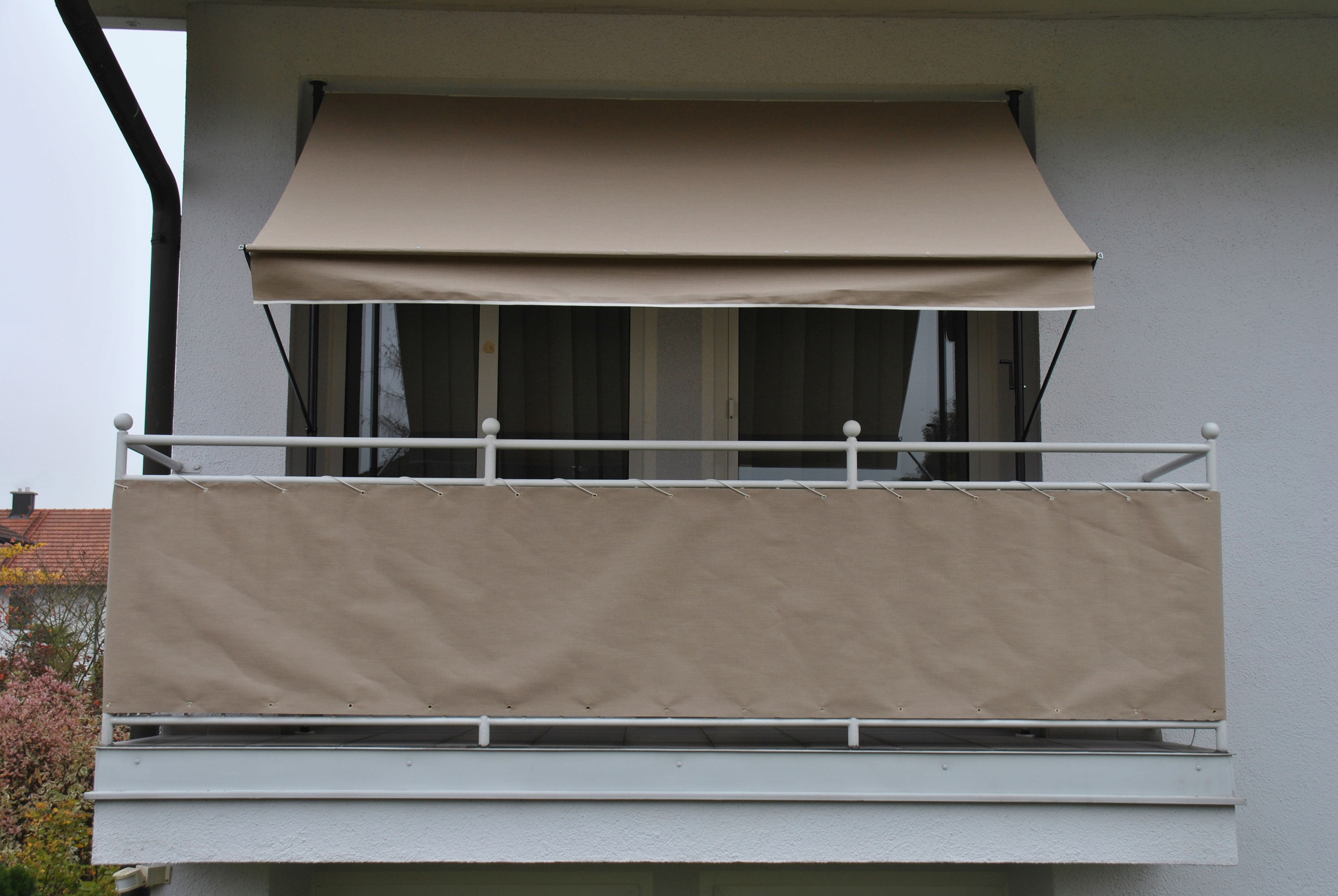 Balkonsichtschutz, Meterware, taupe, H: 90 cm