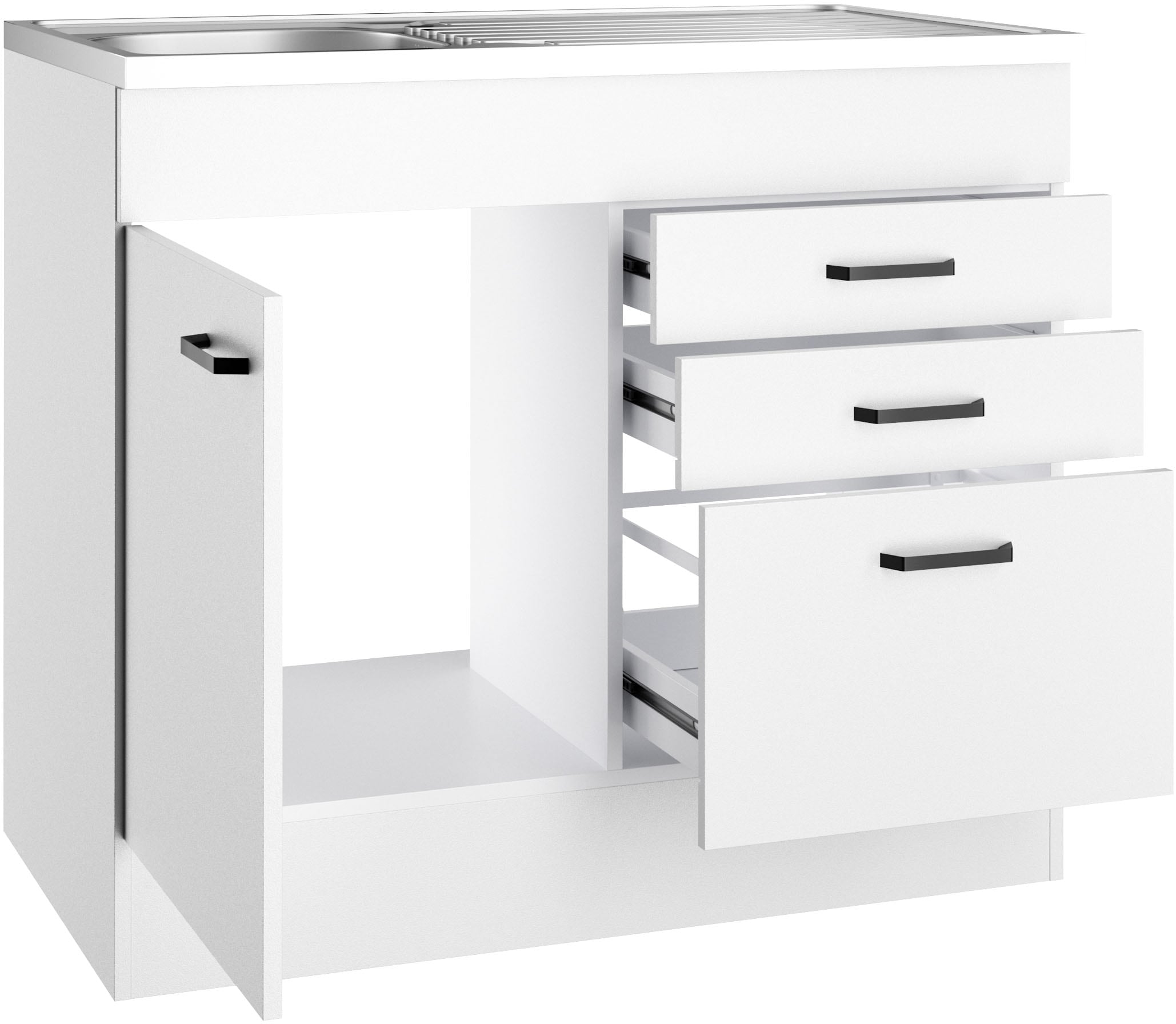 OPTIFIT Spülenschrank »OPTImulti« Breite 100 cm, Tiefe 60 cm, mit Spülenauflage