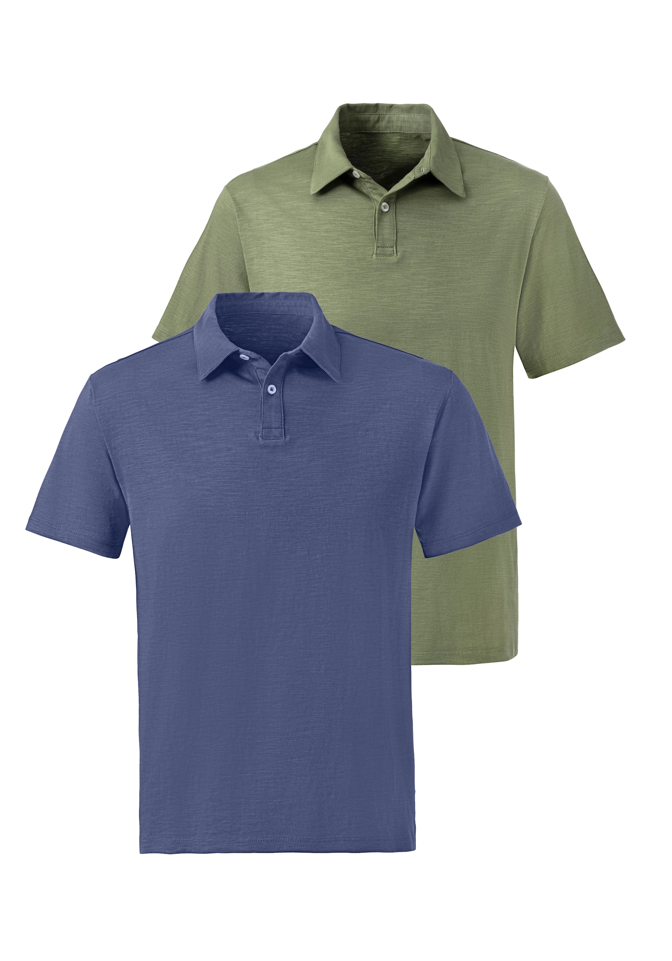 John Devin Poloshirt "mit Slub-Garn Struktur" Packung, 2er-Pack, 2 Stk. aus leichter, strukturierter Baumwollqualität - im 2er-Sparpack