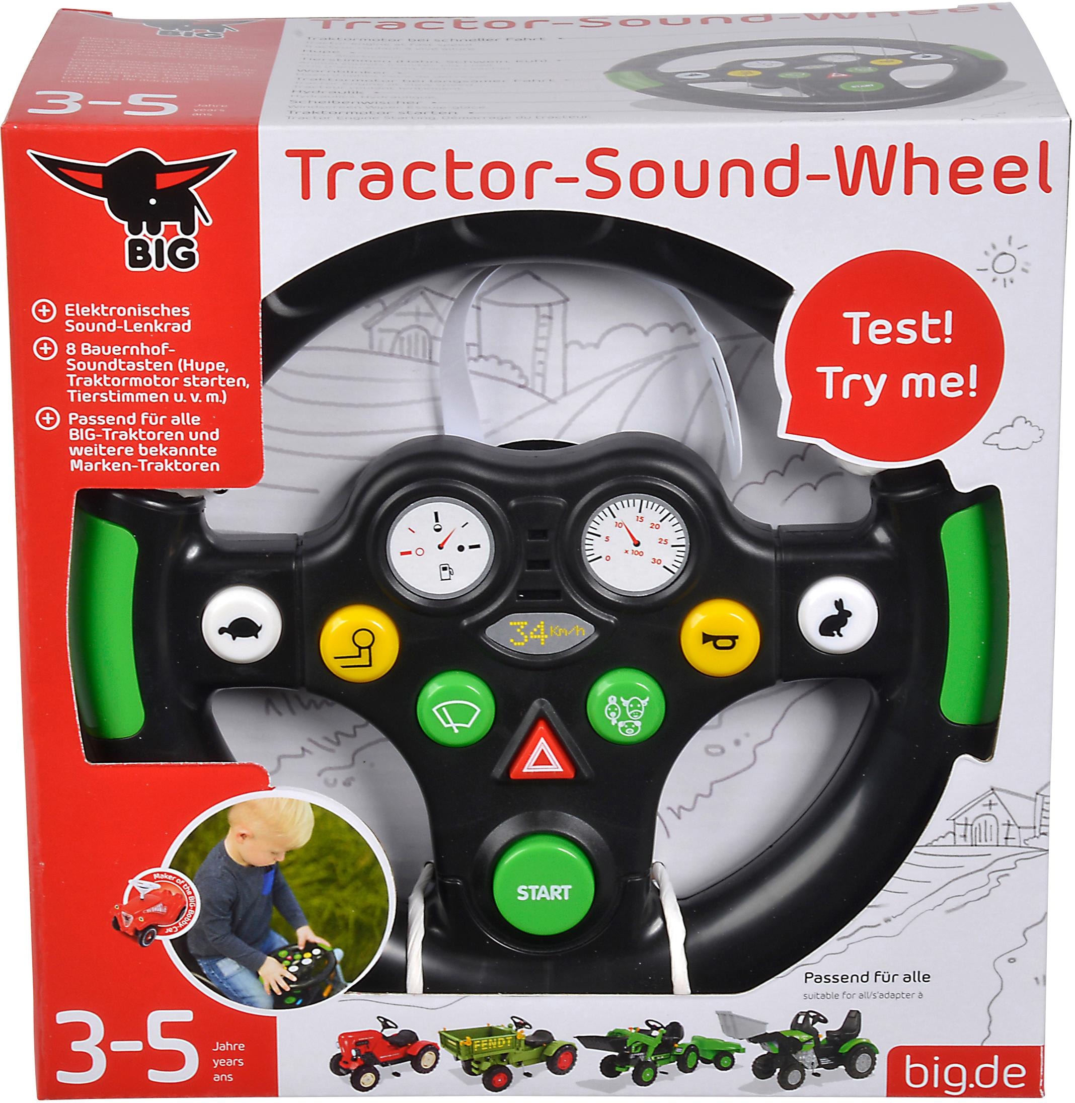 BIG Spielfahrzeug-Lenkrad »BIG Tractor Sound Wheel«, mit Soundfunktion