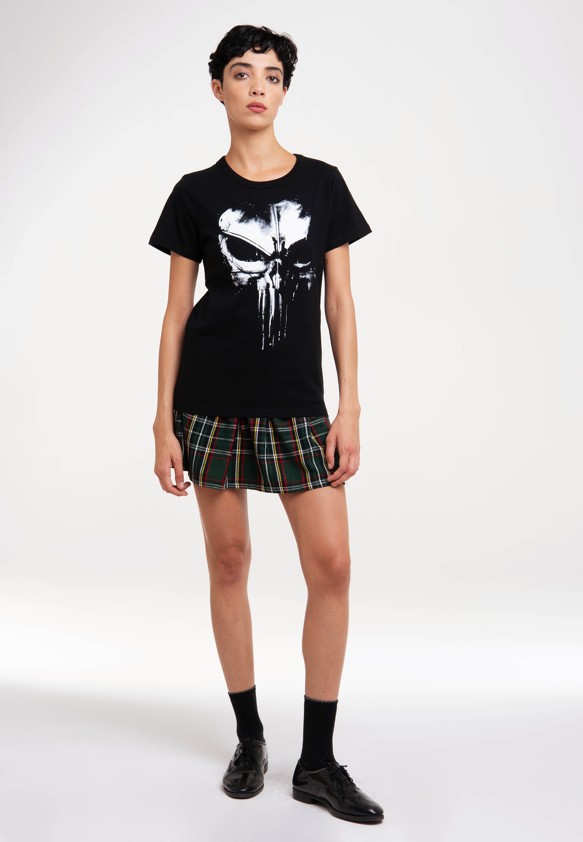 LOGOSHIRT T-Shirt »Marvel - Punisher Techno Skull«, mit lizenziertem Print